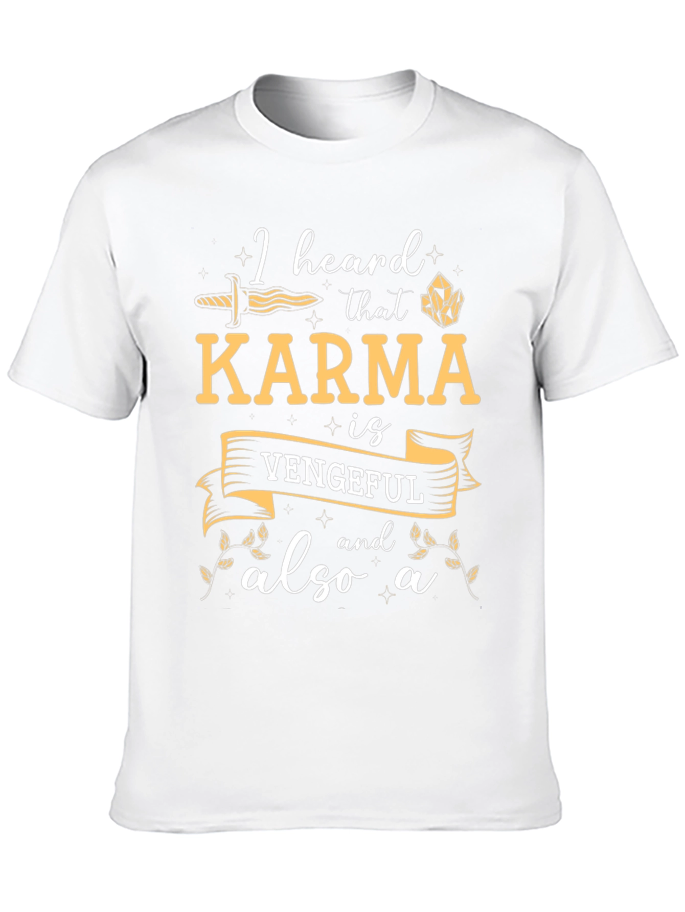 Black Karma is Vengeful T-Shirt - Funny Slogan Tee view 10