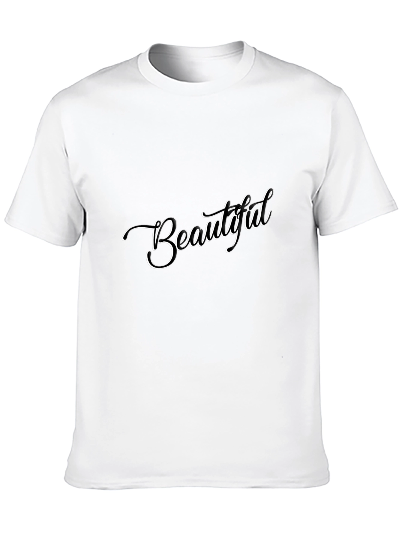 Black Beautiful Script Black T-Shirt view 10