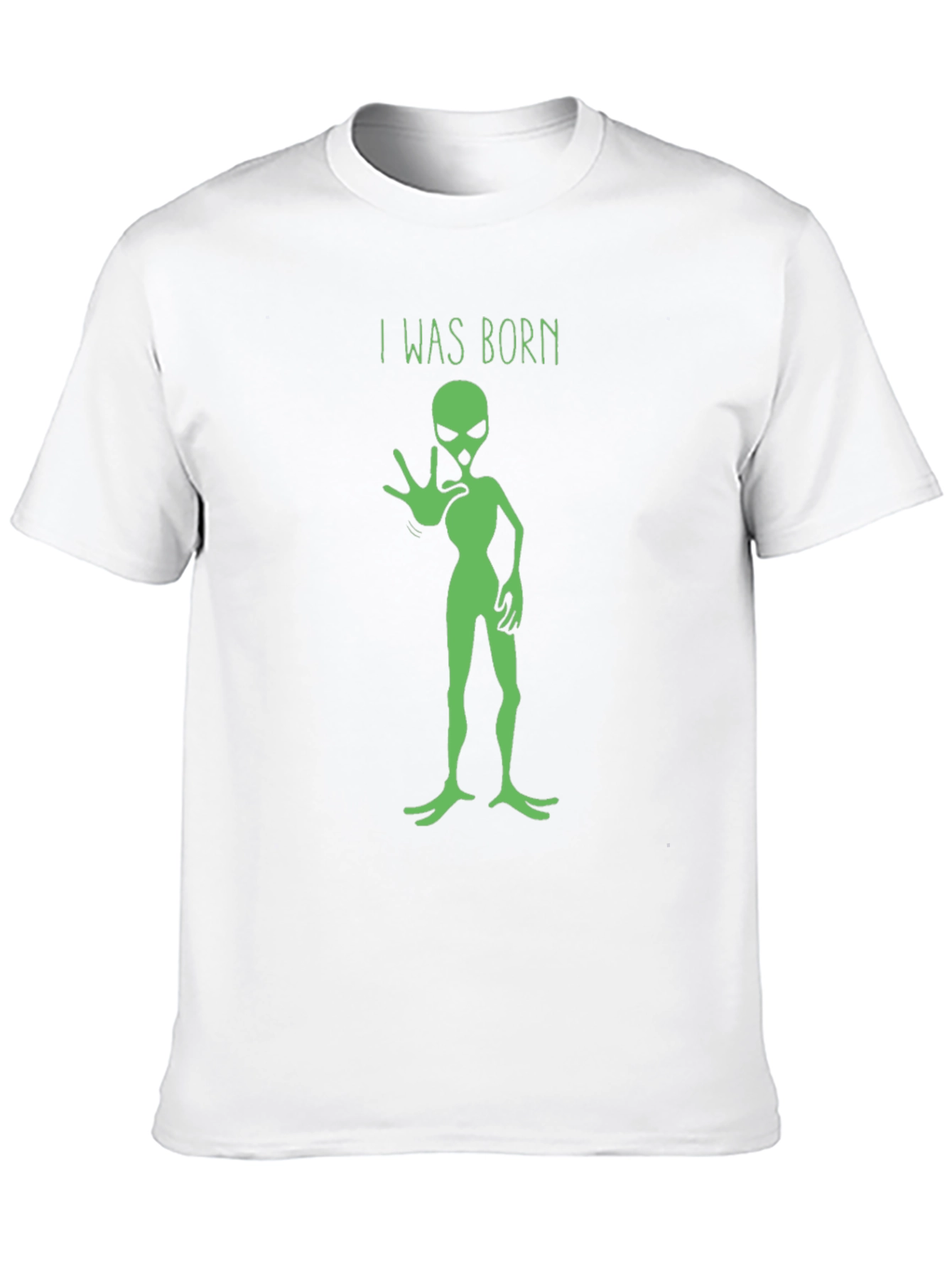 Black I Was Born Alien Graphic Tee - Black view 10