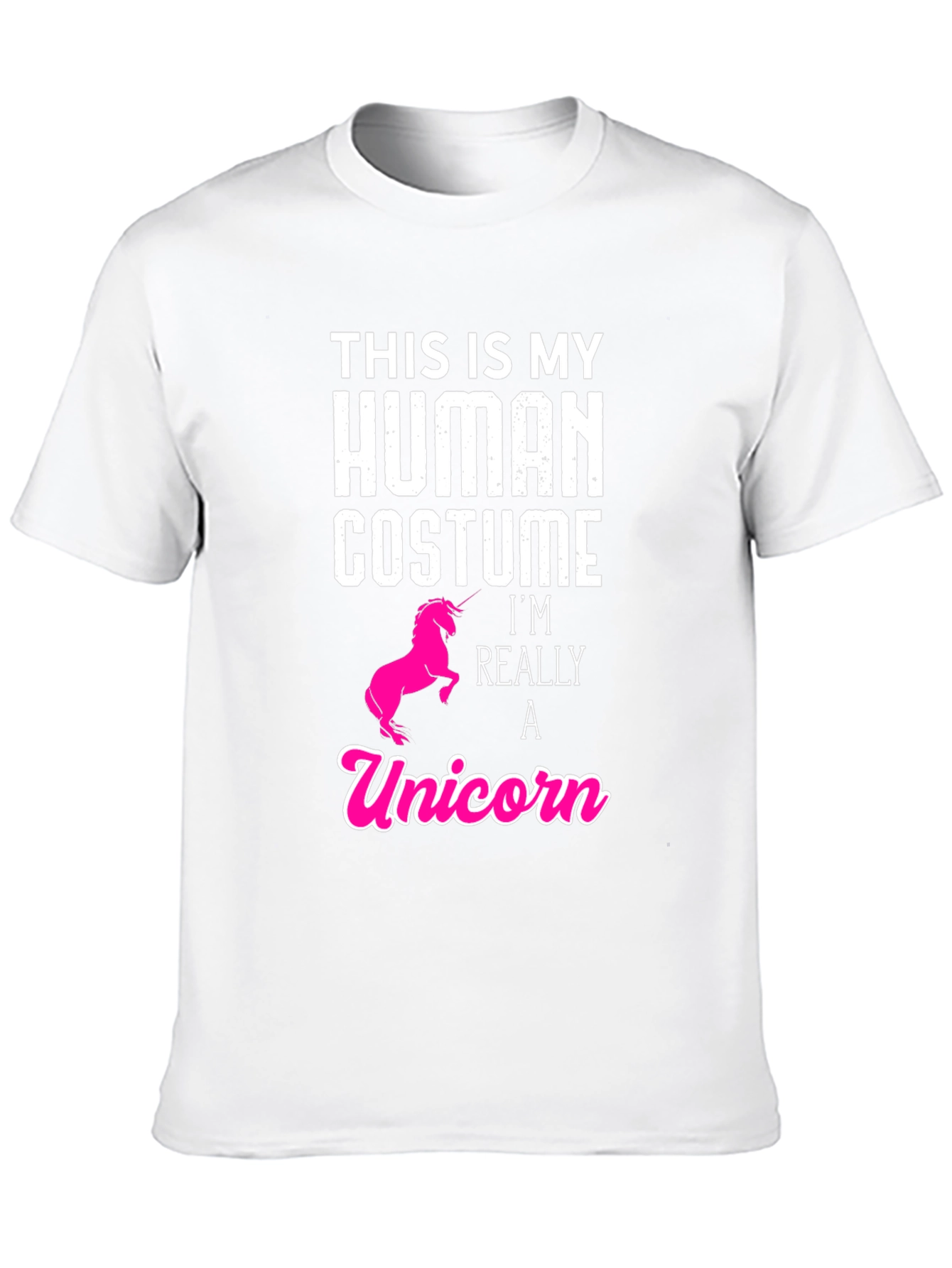 Black Human Costume Unicorn T-Shirt - Funny & Cute! view 10