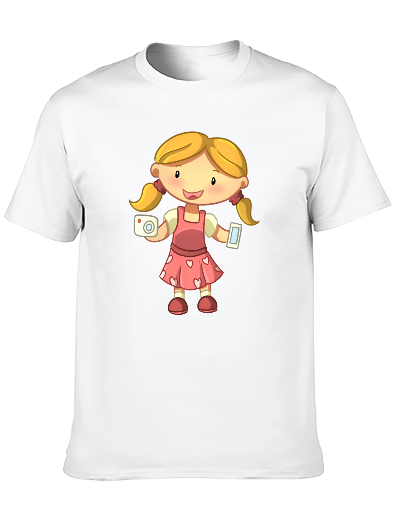 Black Cartoon Girl Graphic Black T-Shirt view 10