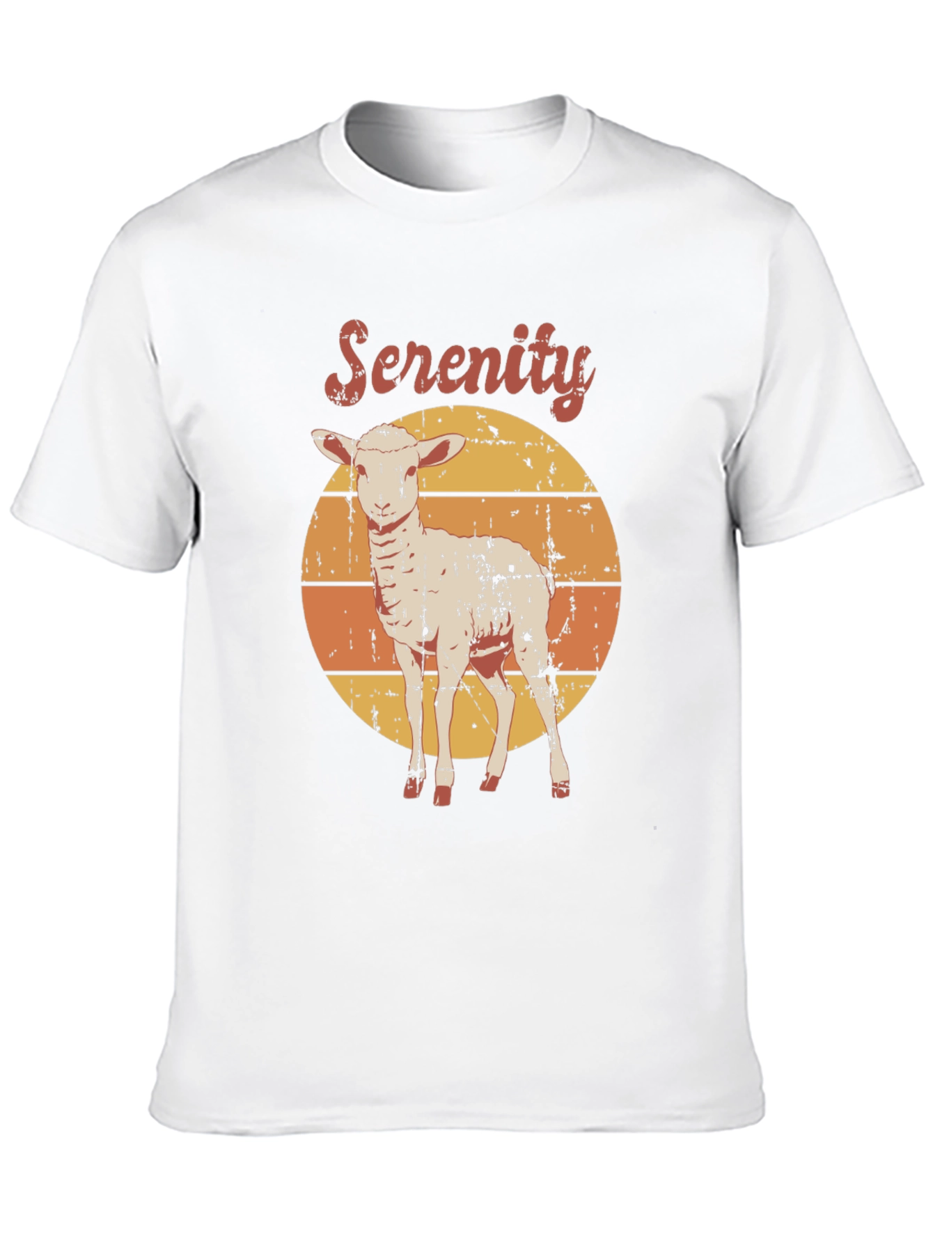 Black Serenity Lamb Graphic T-Shirt - Retro Style view 10