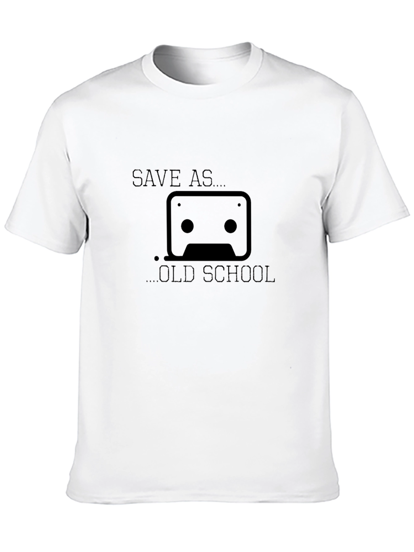 Black Save As Old School Cassette Tape Black T-Shirt view 10