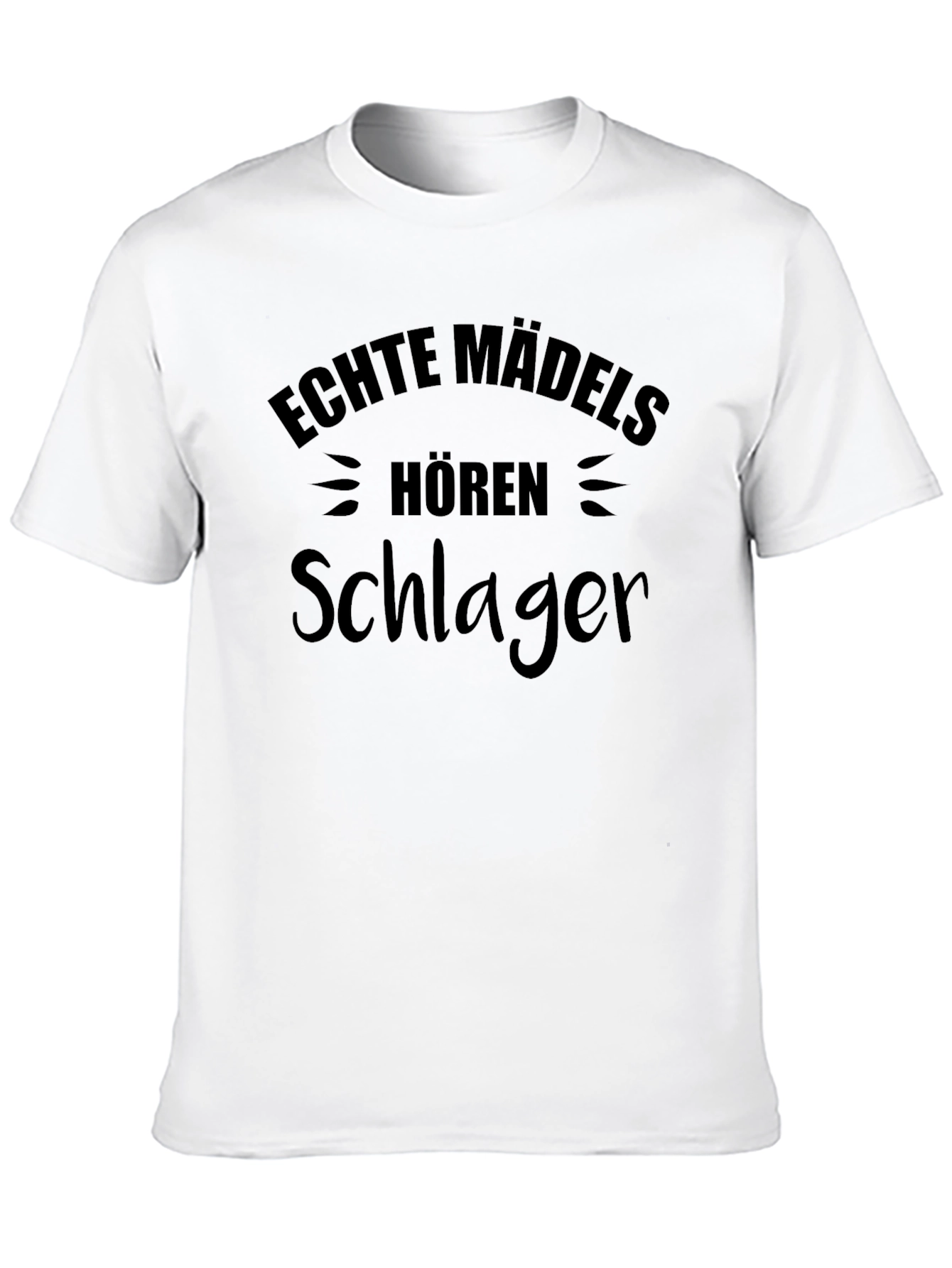 Black Echte Mädels Hören Schlager Black T-Shirt view 10