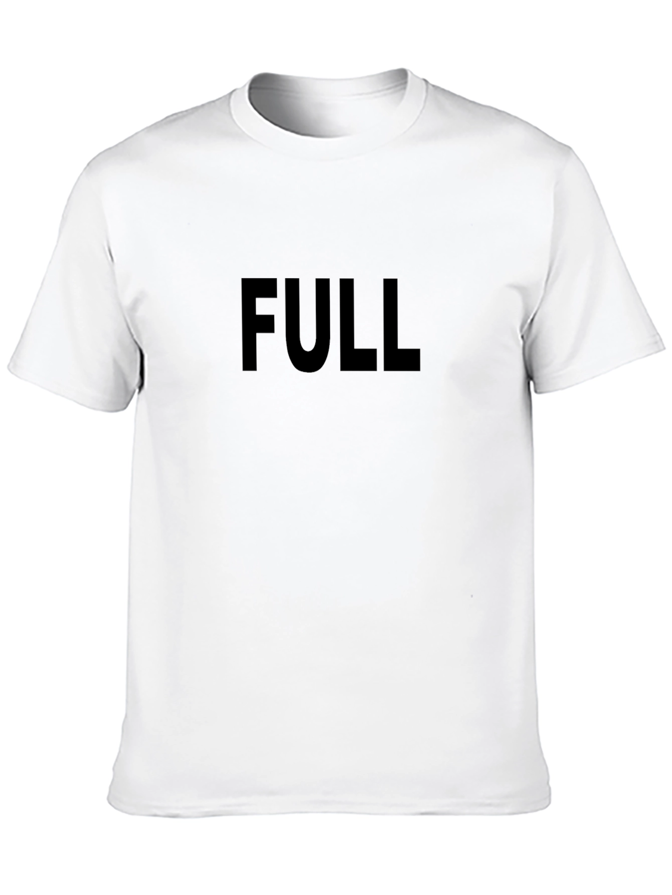 Black Men's Black "FULL" Graphic Tee - Minimalist Design view 10