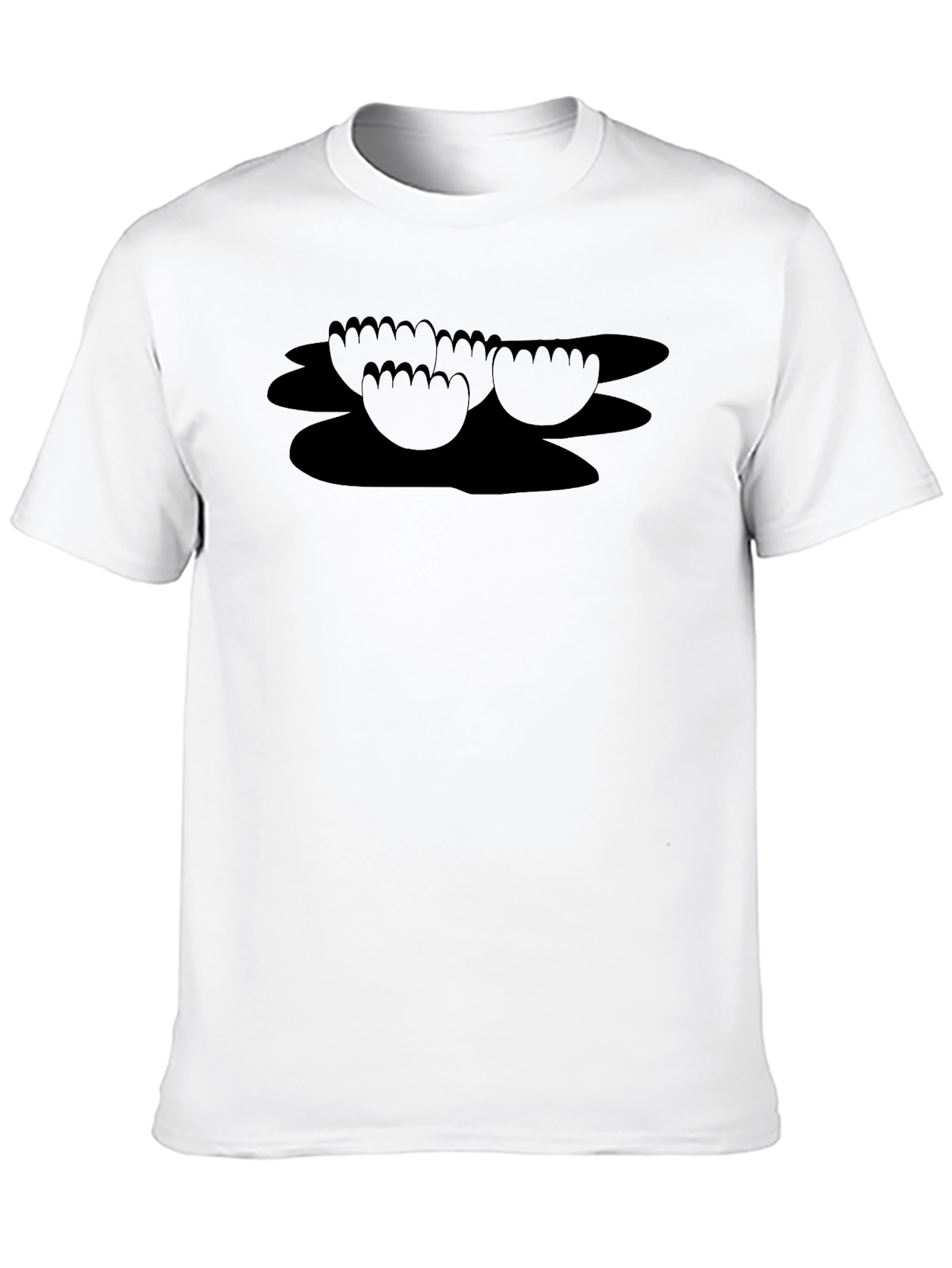 Black Black Funny Feet Graphic T-Shirt view 10