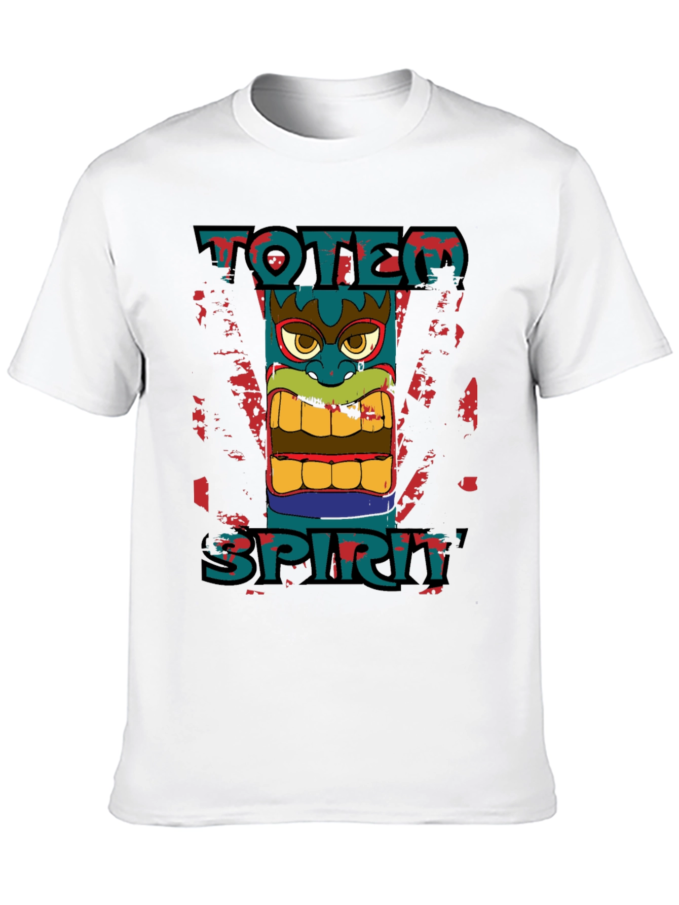 Black Totem Spirit Graphic Tee - Black Cotton T-Shirt view 10