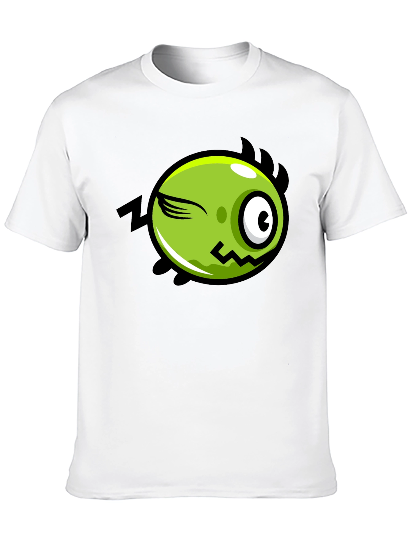 Black Funny Green Monster Graphic Tee - Black view 10