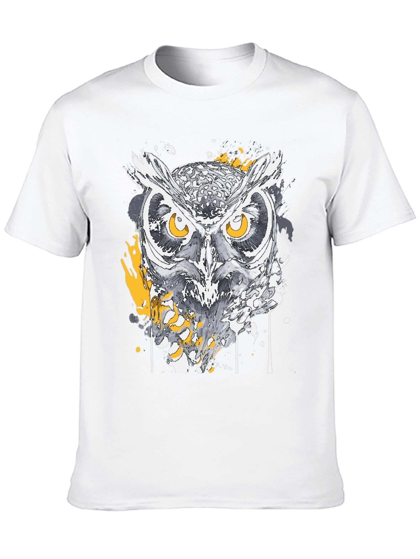 Black Owl Graphic Print Black T-Shirt view 10