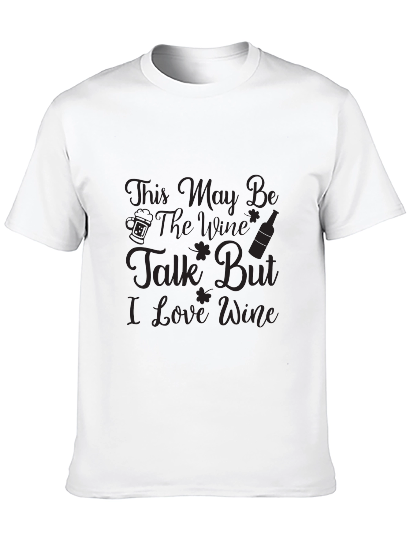 Black Funny Wine Lover T-Shirt - This May Be The Wine Talk! view 10