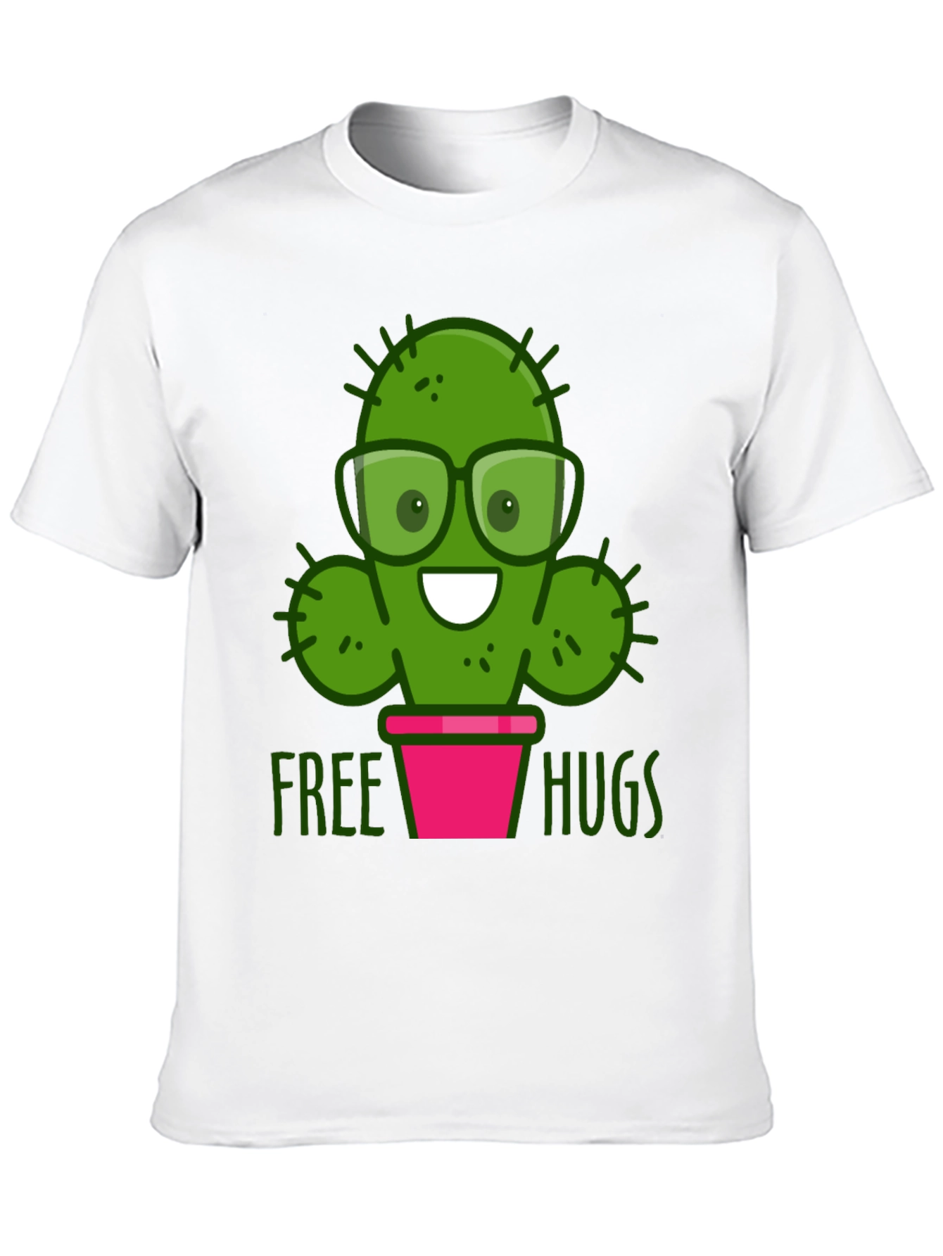 Black Cactus Free Hugs Graphic T-Shirt view 10