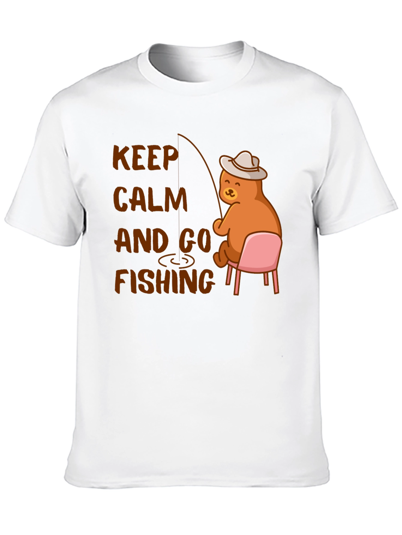 Black Keep Calm and Go Fishing T-Shirt view 10