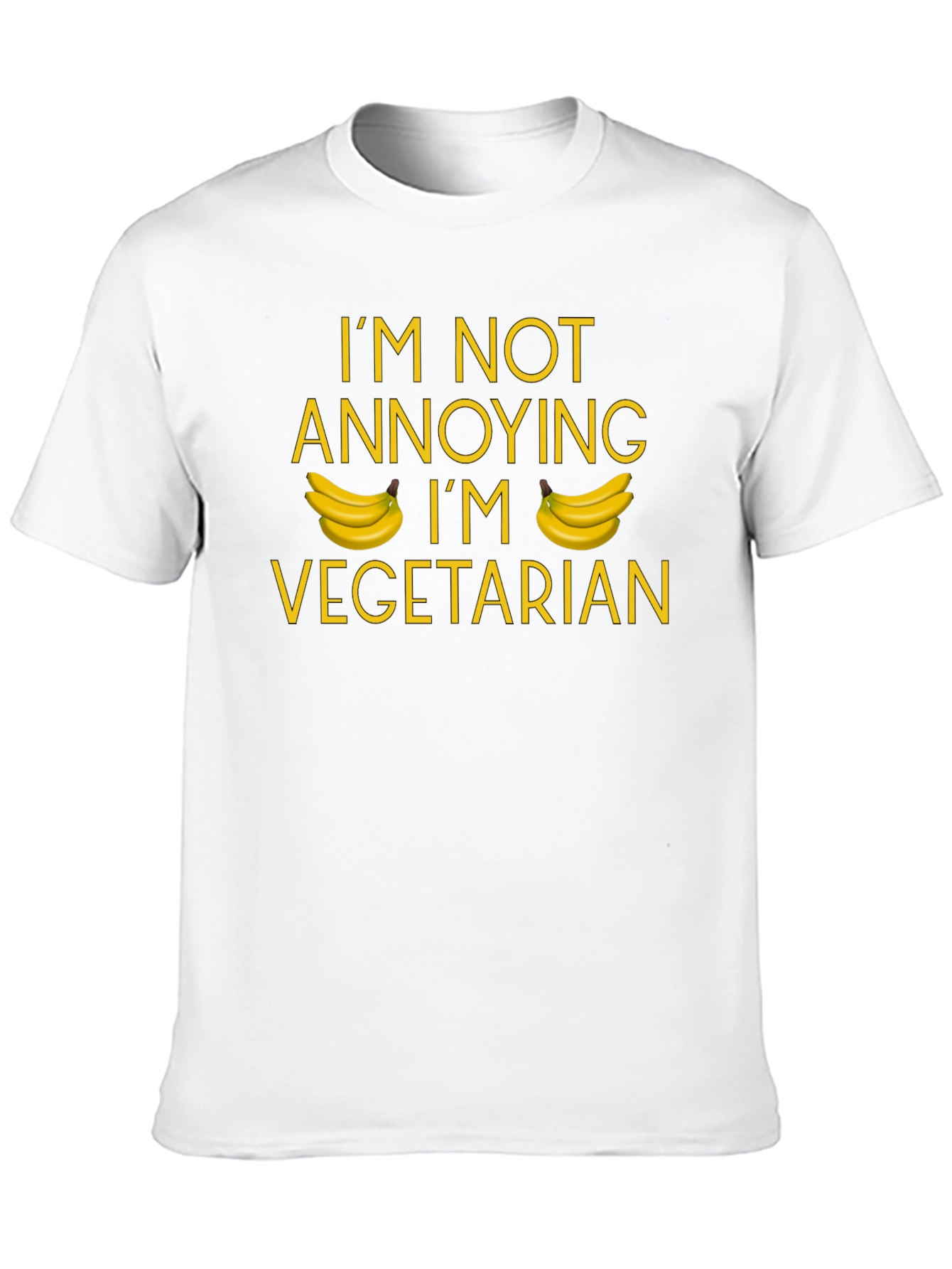 Black Vegetarian Banana T-Shirt: Not Annoying, Just Veggie! view 10