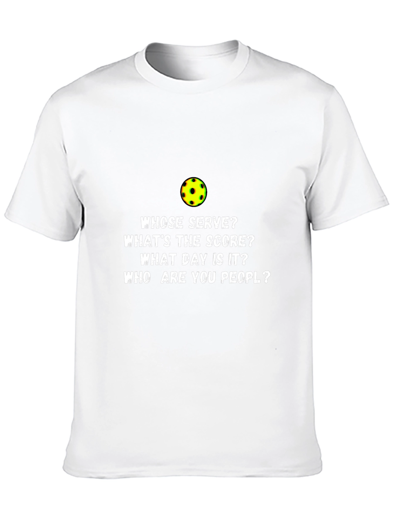 Black Pickleball T-Shirt Funny Whose Serve? view 10