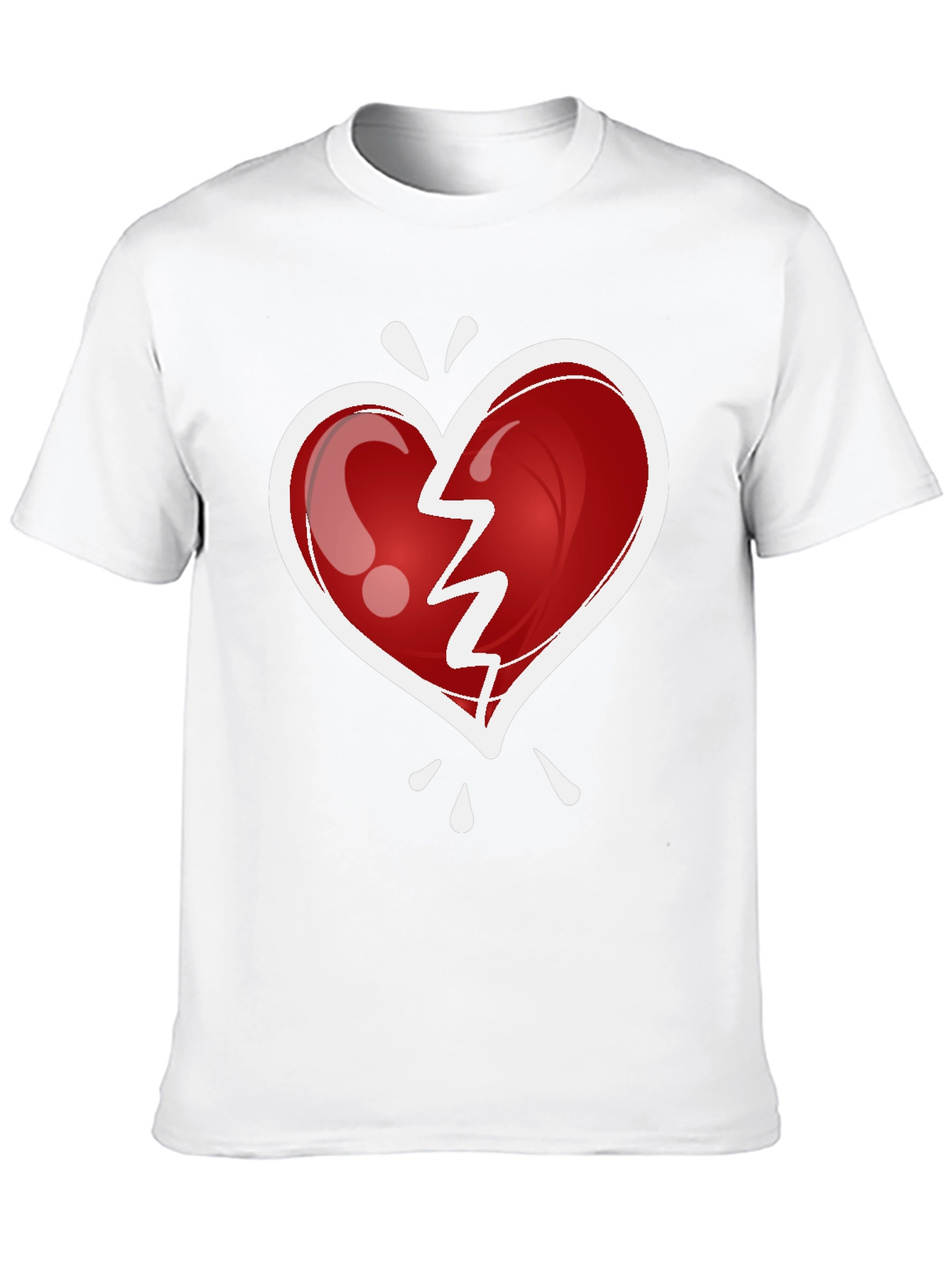 Black Broken Heart Graphic Tee - Trendy Casual Wear view 10