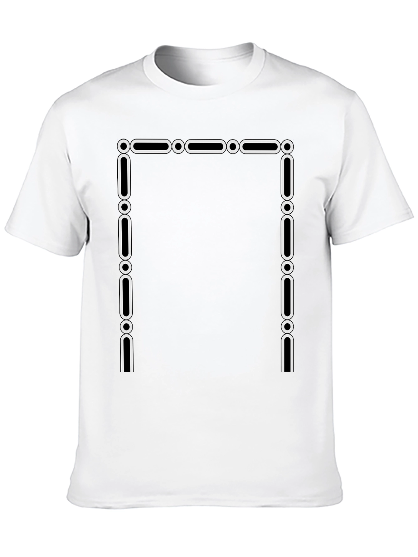 Black Geometric Frame Black T-Shirt view 10