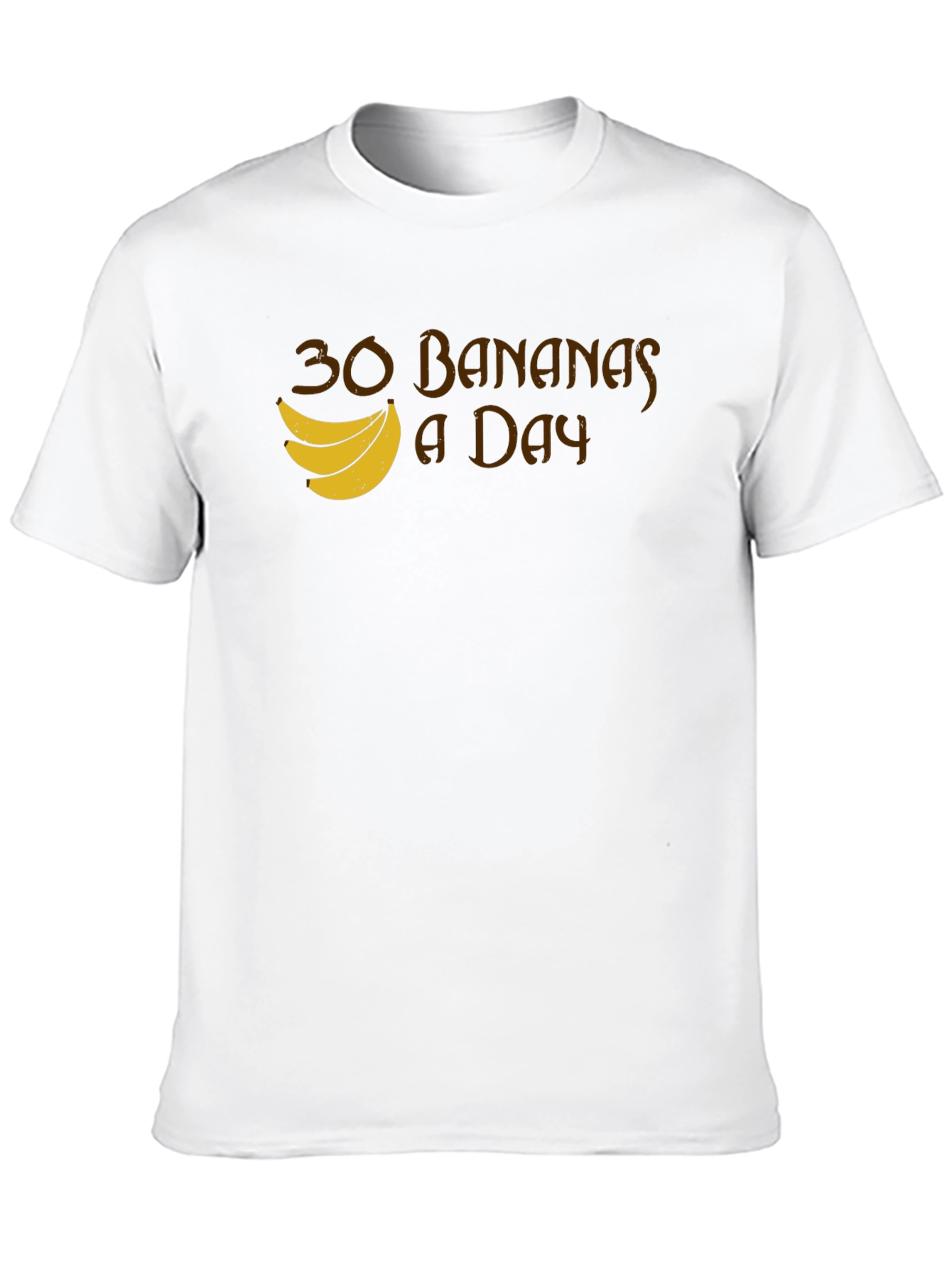 Black 30 Bananas a Day T-Shirt - Funny Fruit Tee view 10