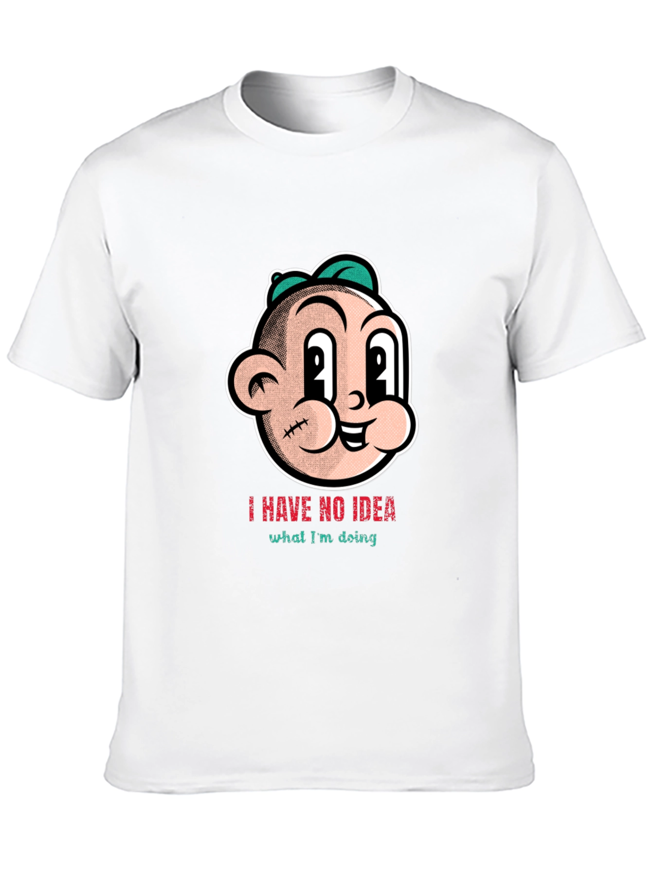 Black Cartoon Graphic T-Shirt - "I Have No Idea" view 10