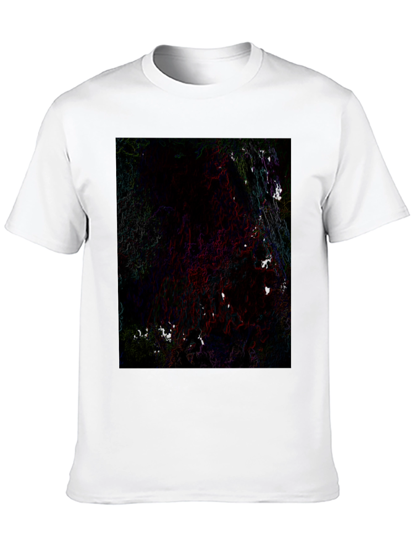 Black Abstract Graphic Black T-Shirt view 10
