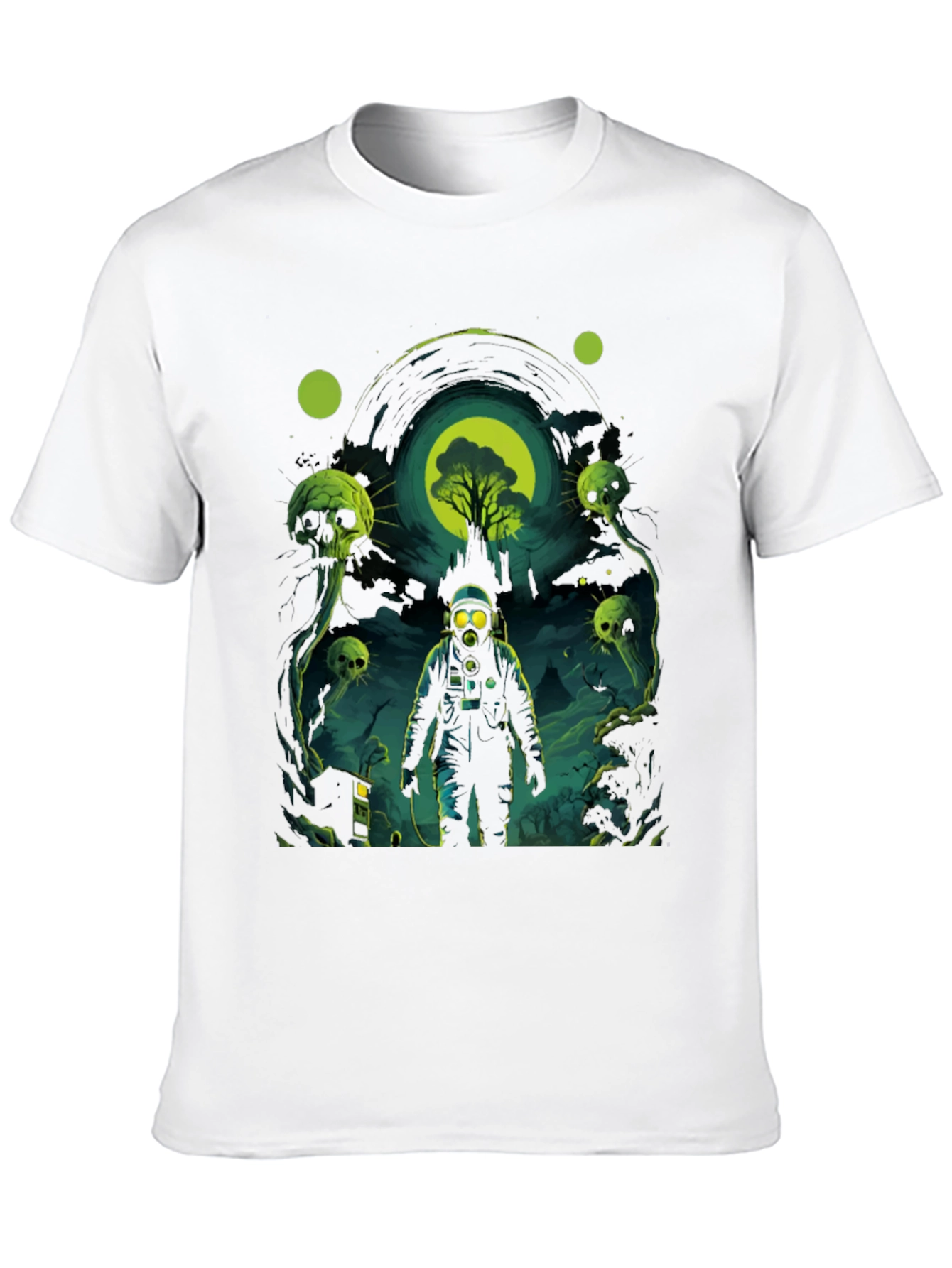 Black Astronaut Gas Mask Graphic Tee - Black view 10