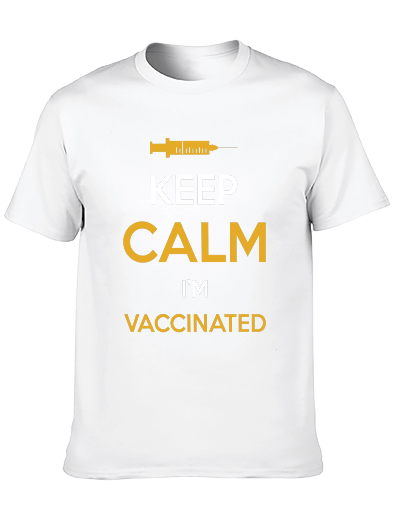 Black Keep Calm I'm Vaccinated Graphic Tee view 10