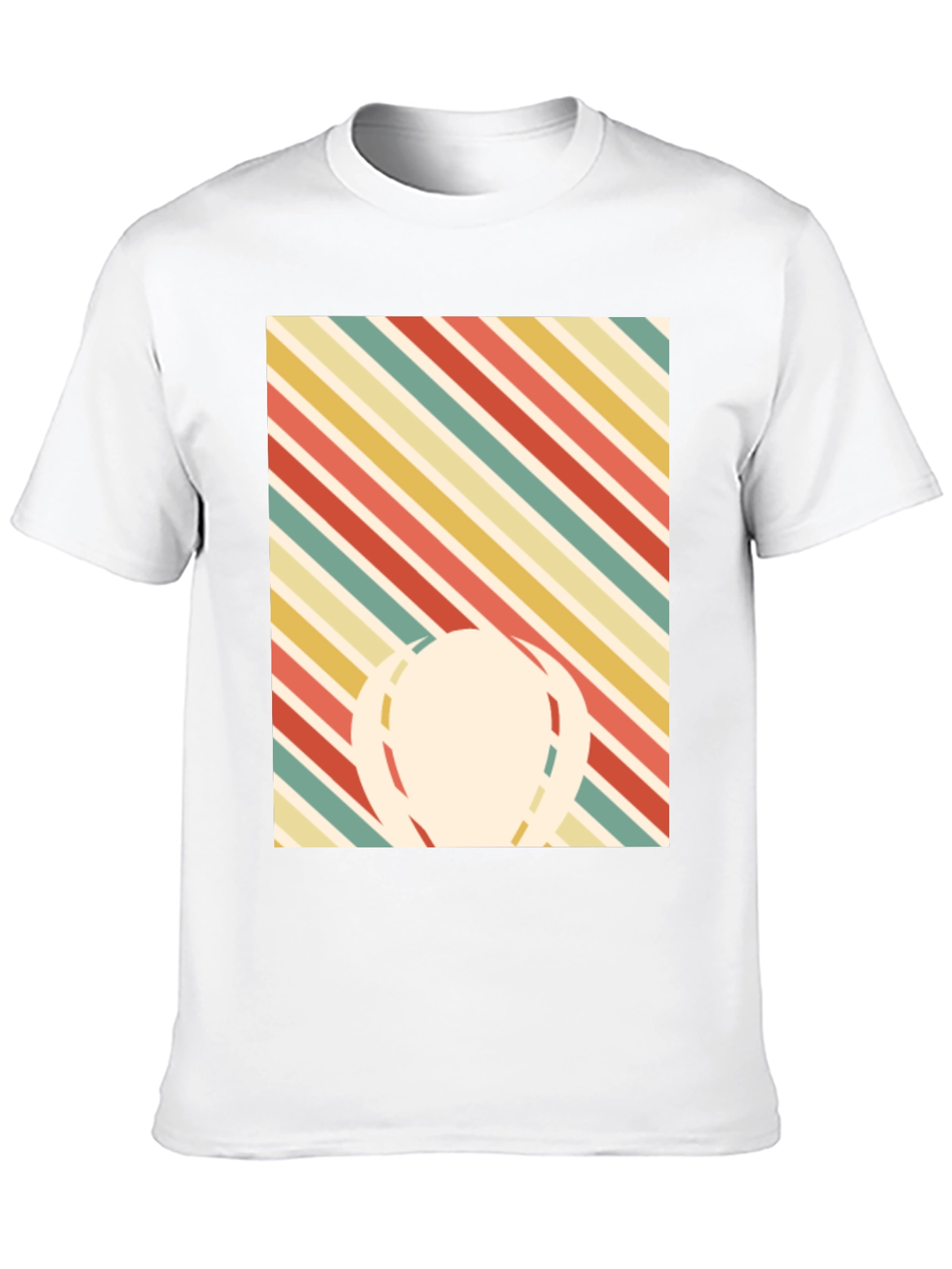 Black Retro Striped Graphic Tee - Men's Black T-Shirt view 10