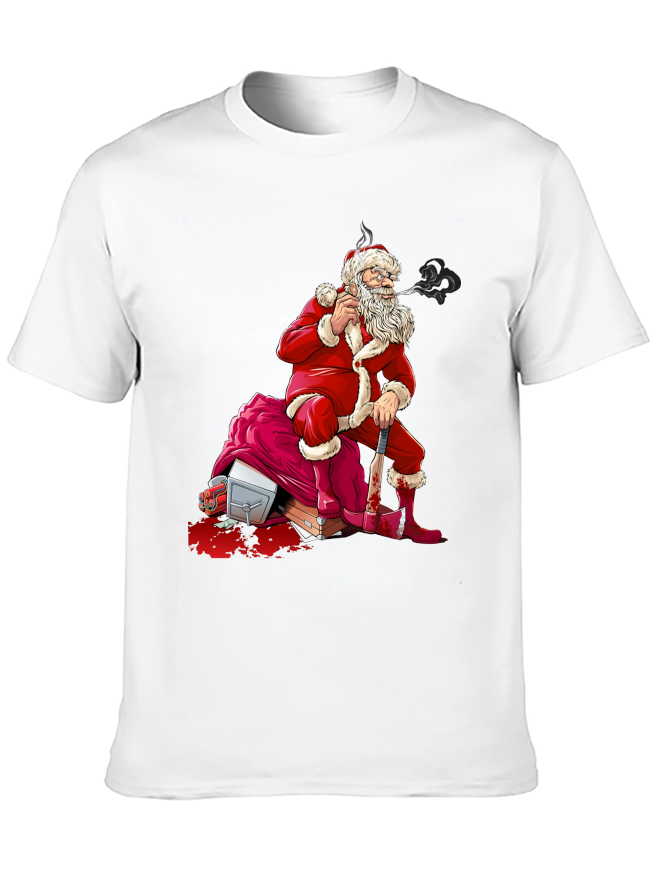 Bad Santa T-Shirt - Bloody Axe Christmas Tee - 10