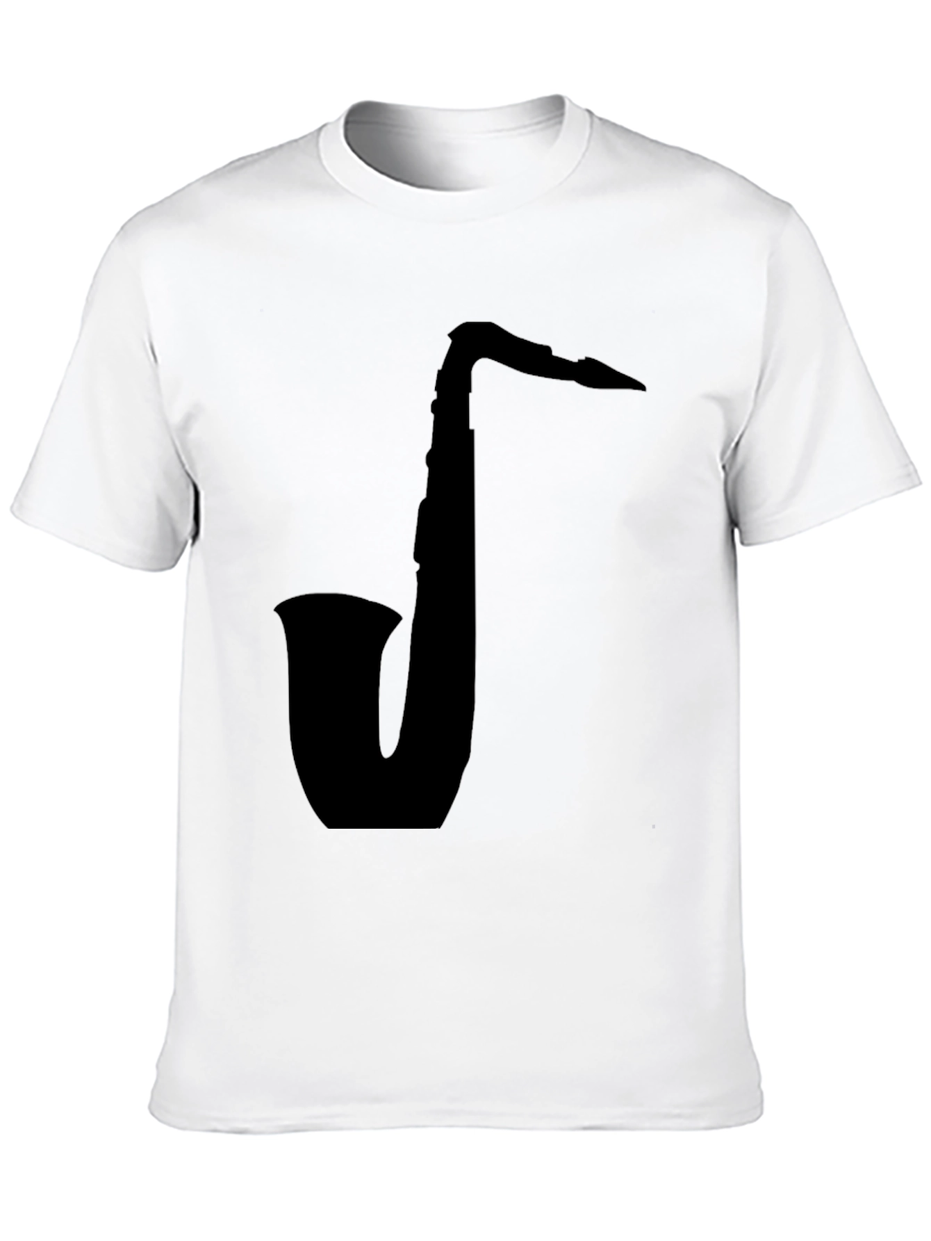Black Saxophone Graphic Tee - Black Cotton view 10