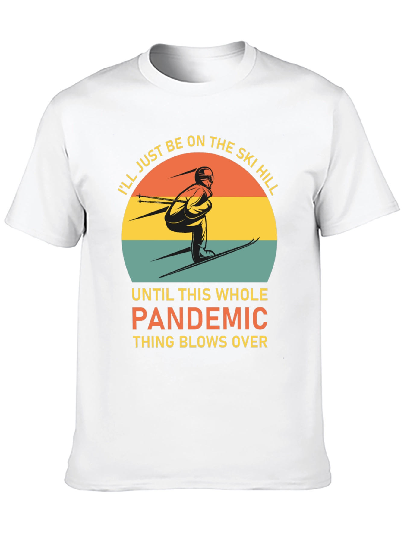 Black Ski Hill Pandemic T-Shirt view 10