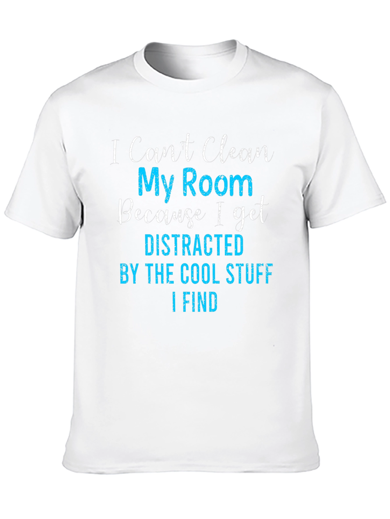 Black Funny Distracted By Cool Stuff T-Shirt view 10
