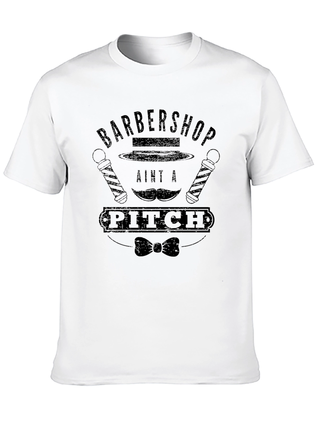 Black Barbershop T-Shirt Aint A Pitch view 10