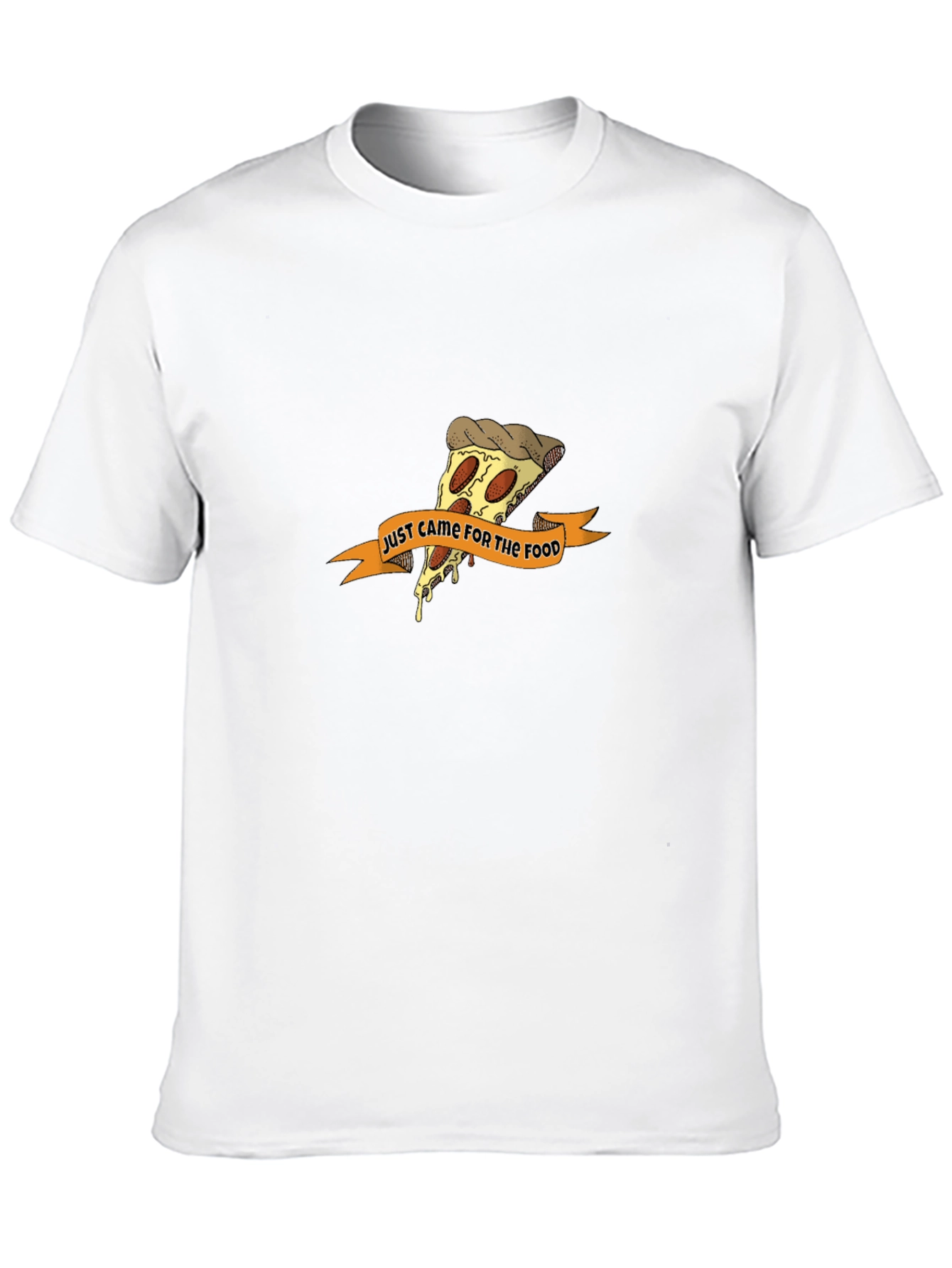 Black Pizza Lover T-Shirt - Just Came For The Food Tee view 10