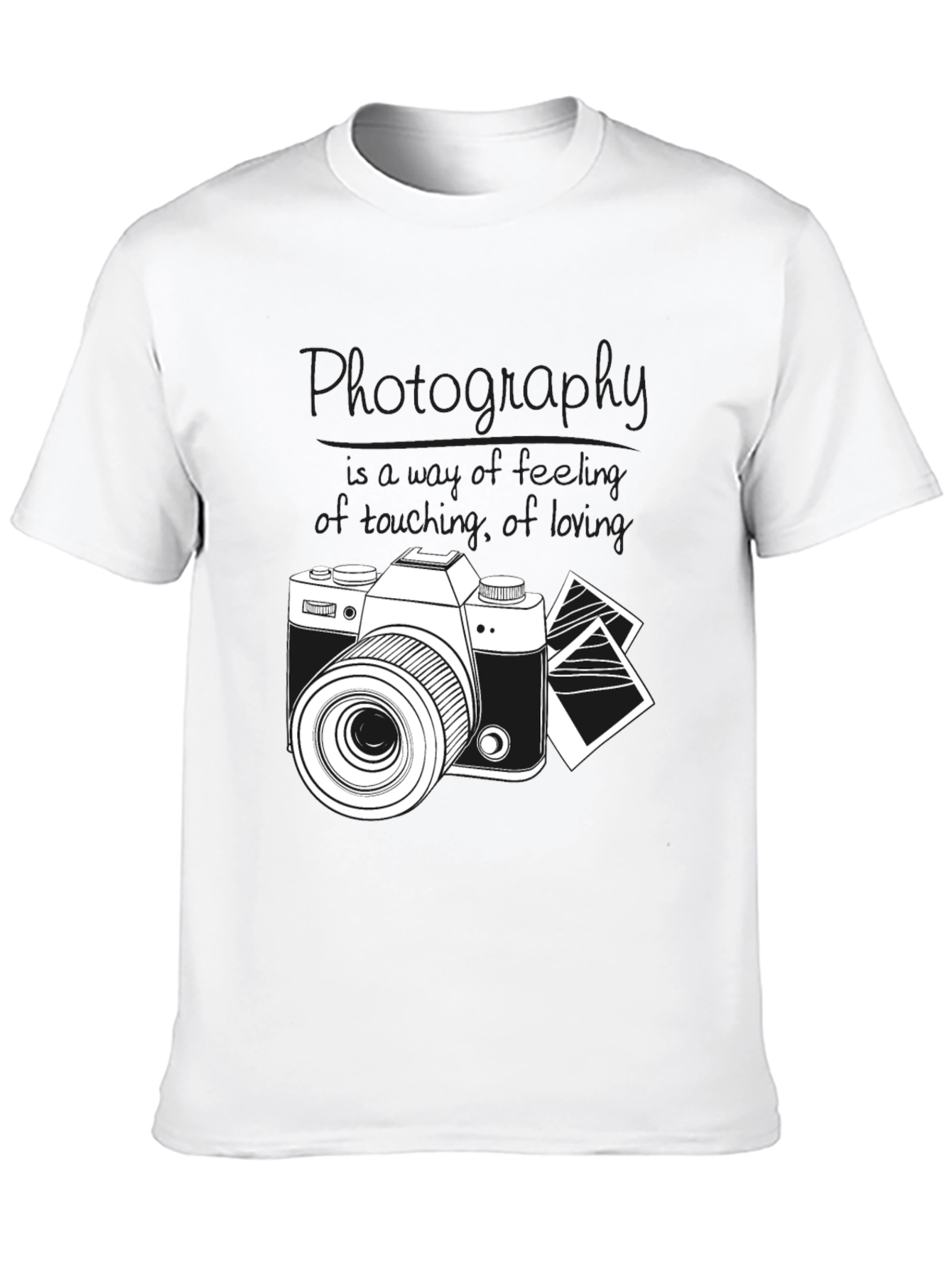 Black Photography T-Shirt - "Just Looking" Black Graphic Tee view 10