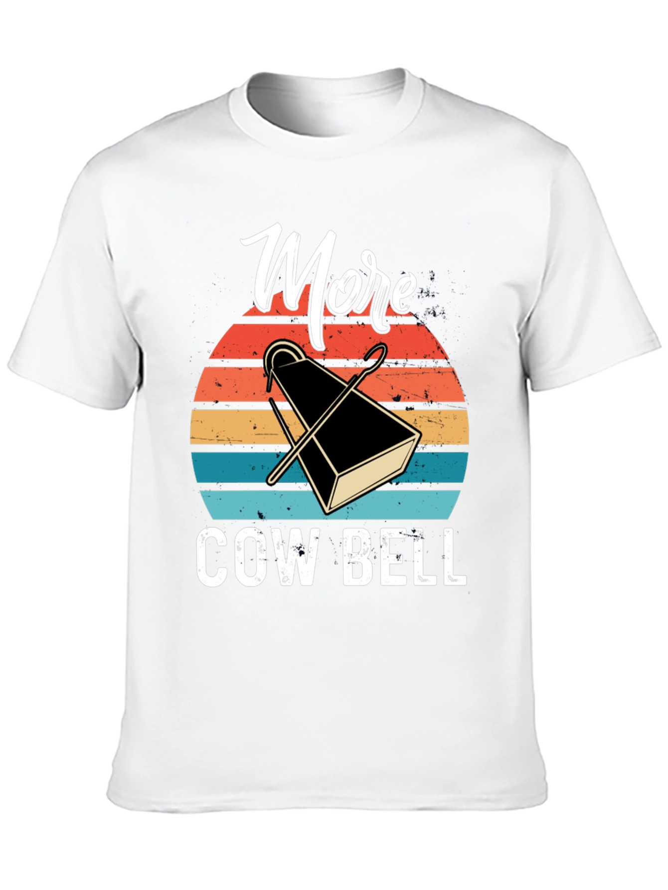 Black More Cowbell T-Shirt - Retro Design view 10
