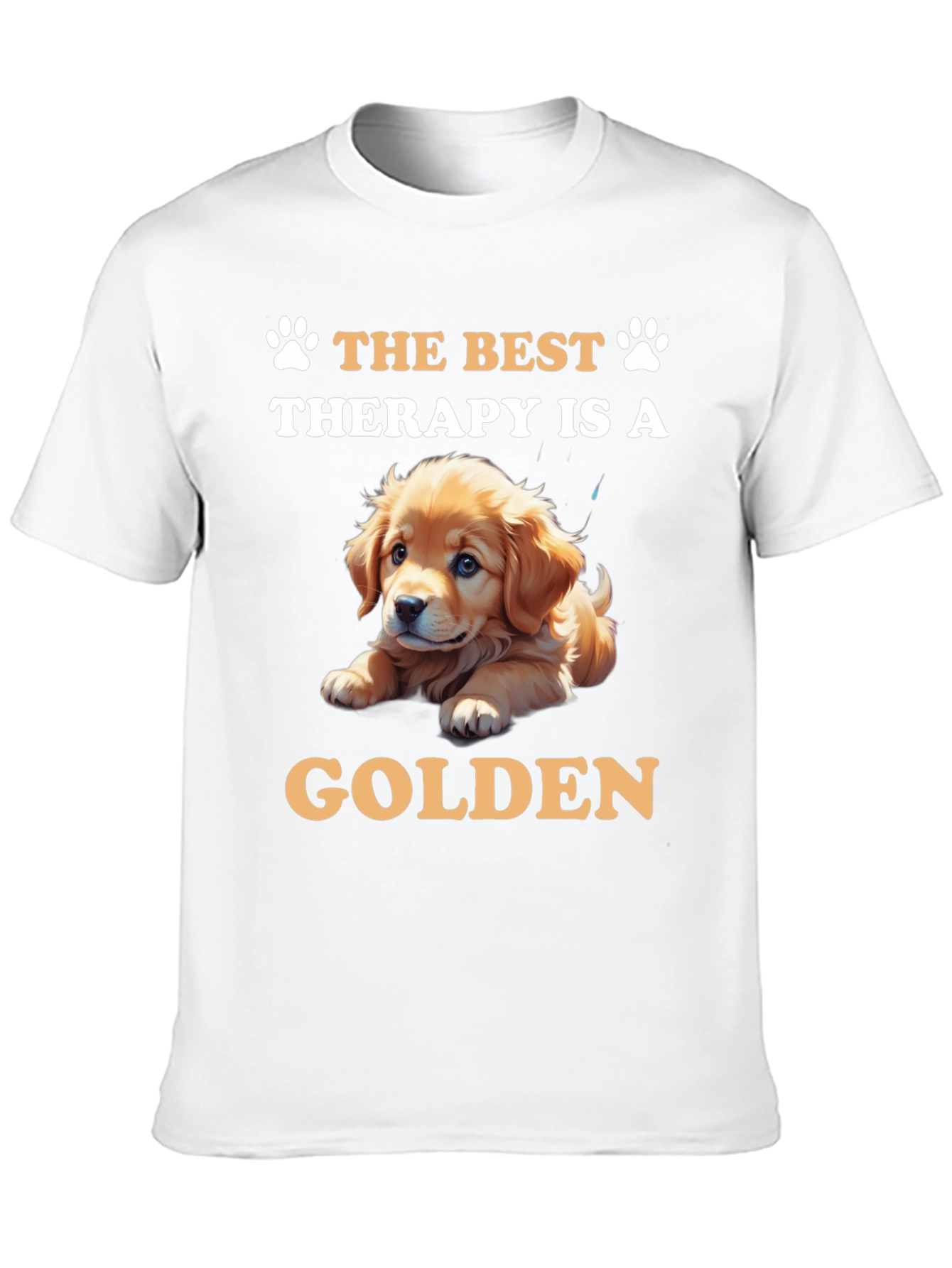 Black Best Therapy Golden Retriever T-Shirt view 10