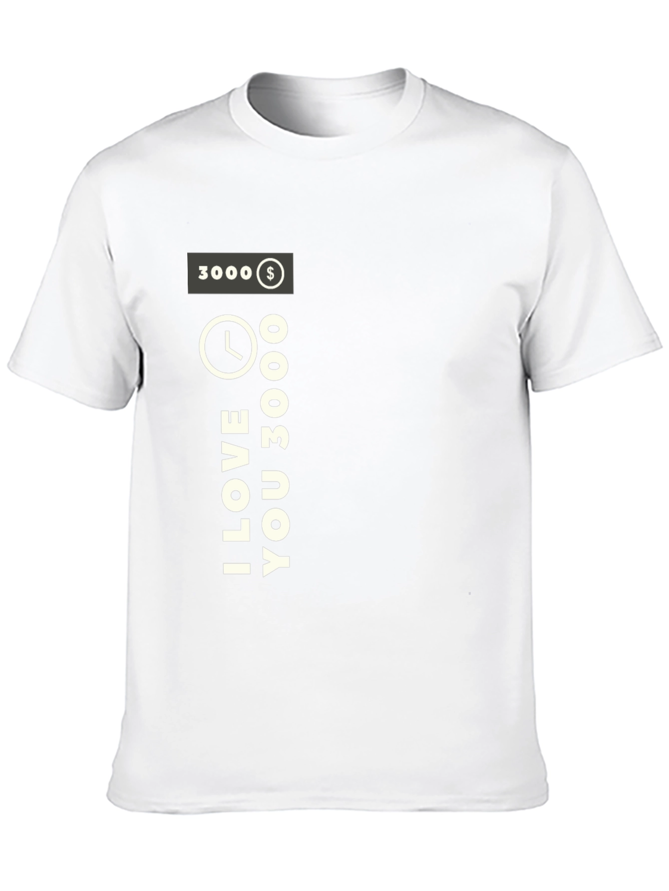 Black I Love You 3000 Black T-Shirt view 10