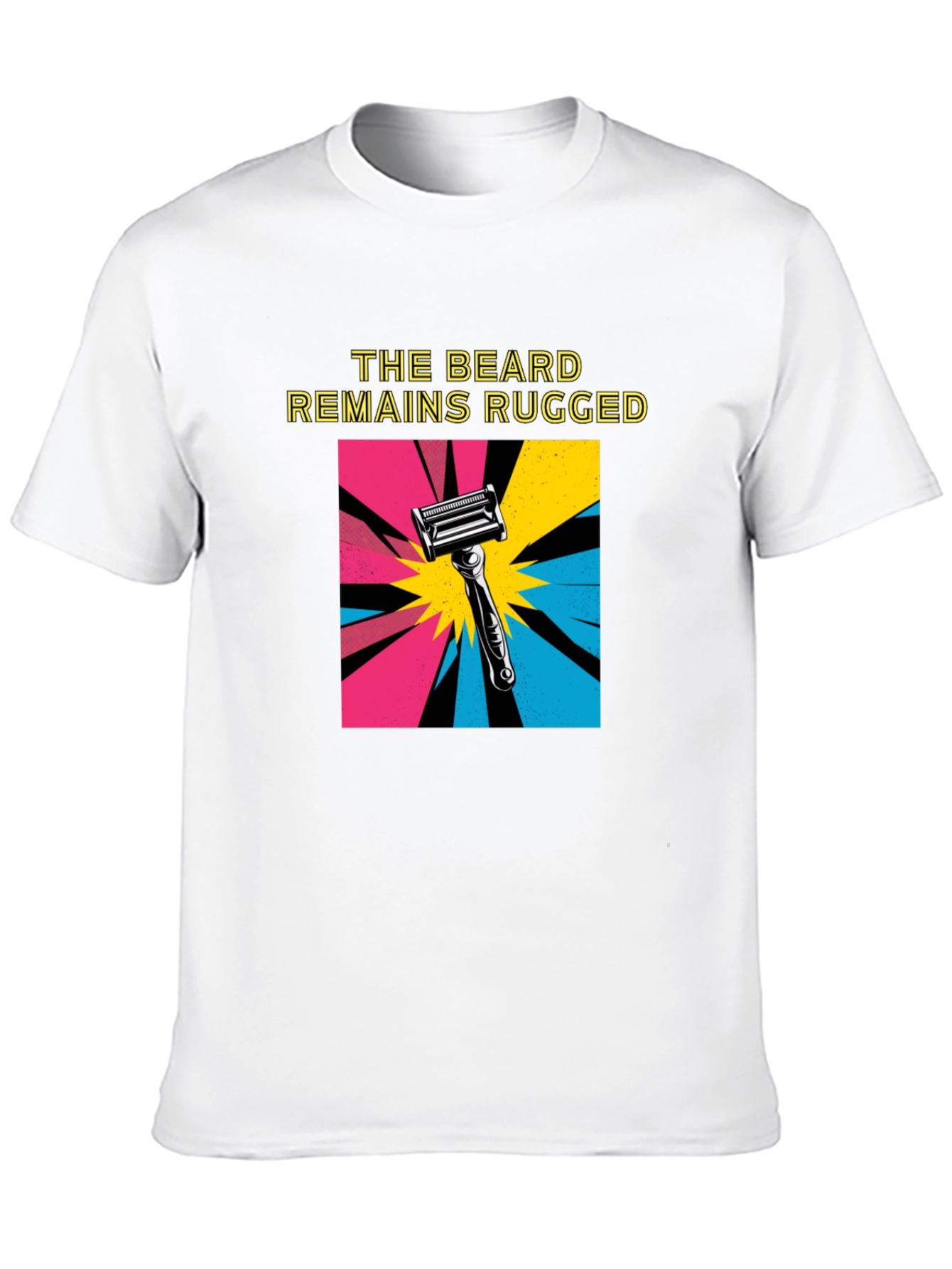 Black The Beard Remains Rugged T-Shirt - Black view 10