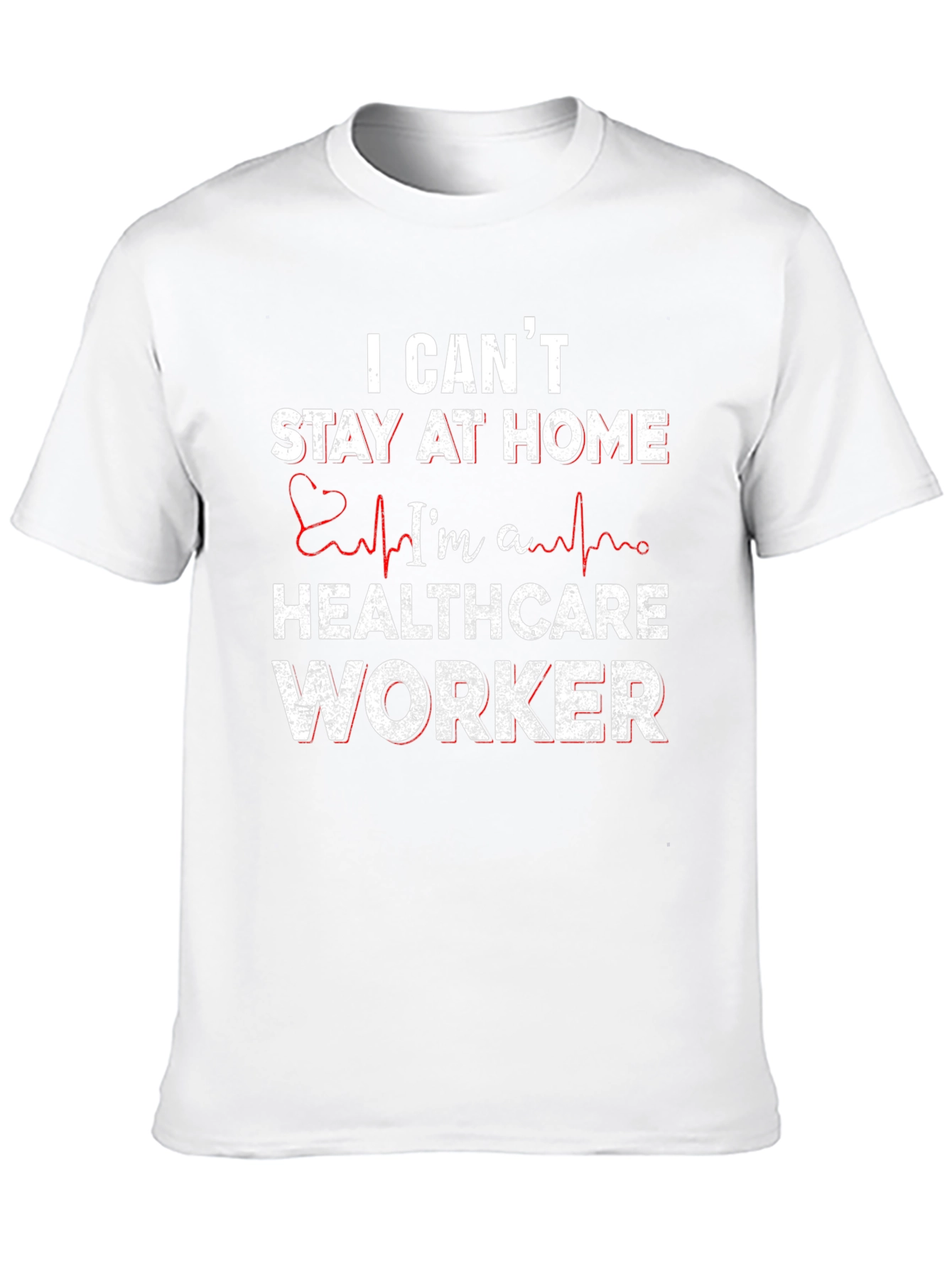 Black Healthcare Worker T-Shirt - I Can't Stay Home view 10