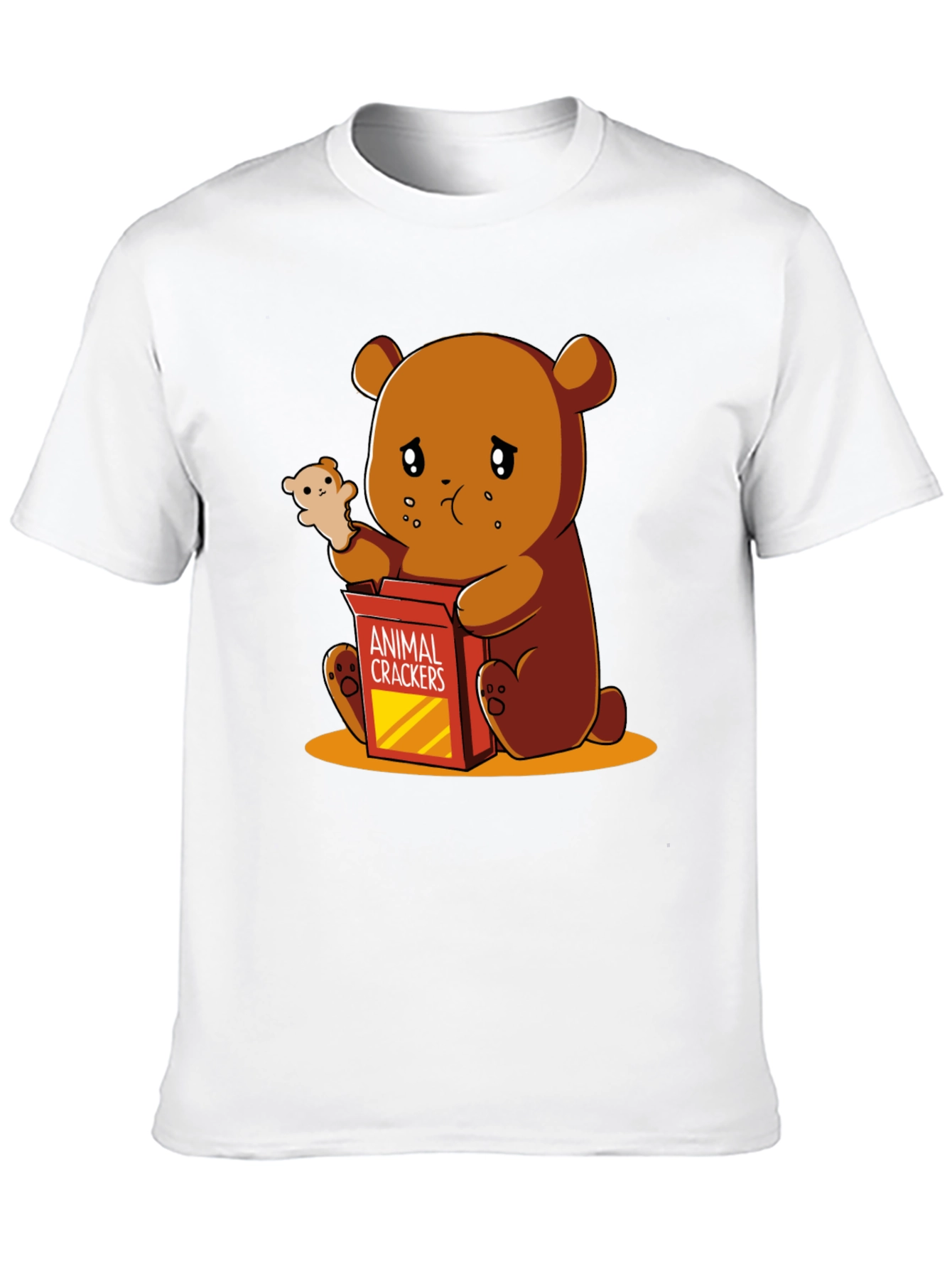 Black Sad Bear Animal Cracker T-Shirt view 10