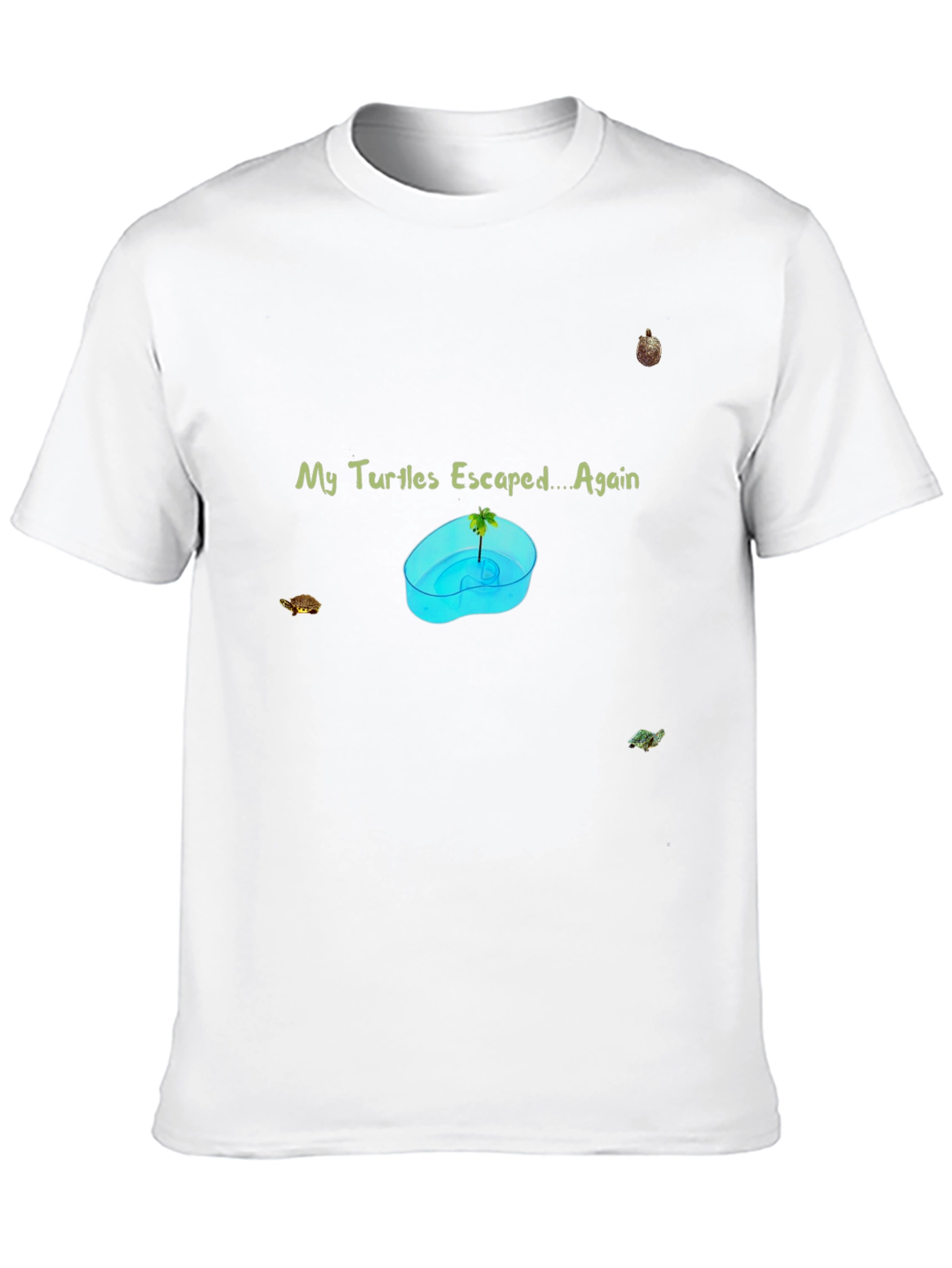 Black My Turtles Escaped Again T-Shirt view 10