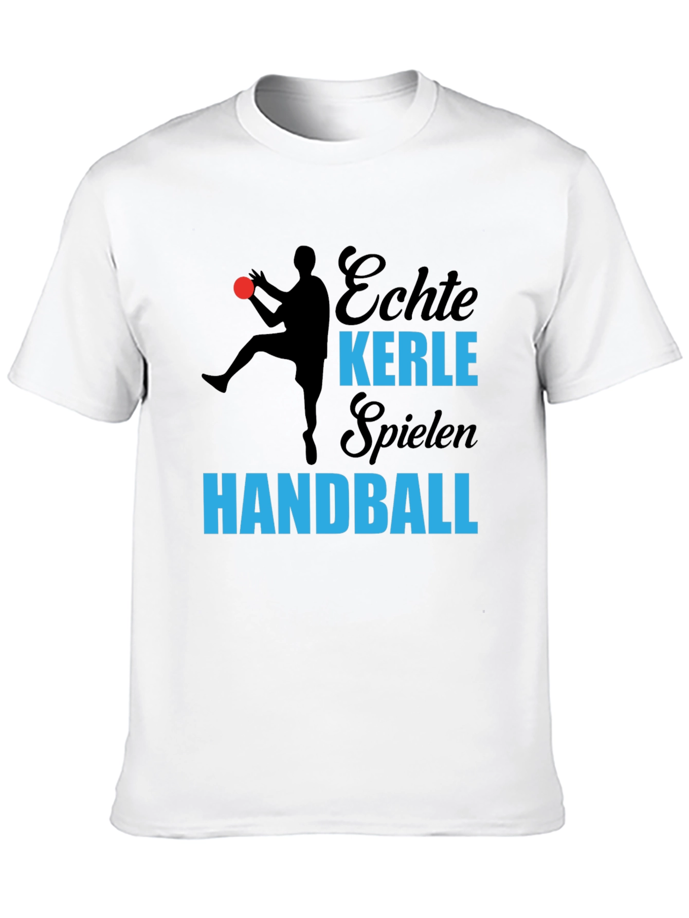 Black Echte Kerle Handball T-Shirt - Black view 10