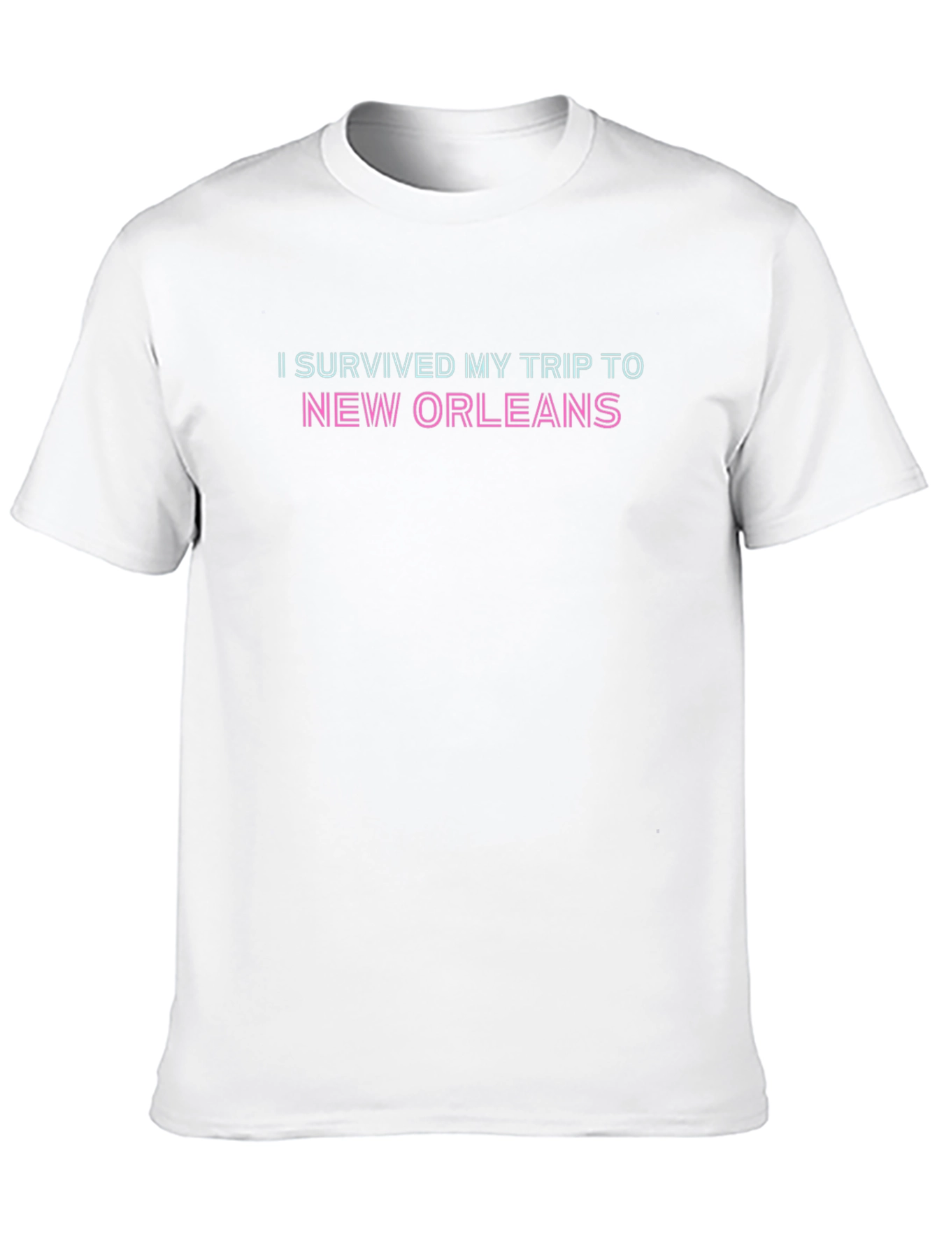 Black I Survived My Trip To New Orleans Black T-Shirt view 10