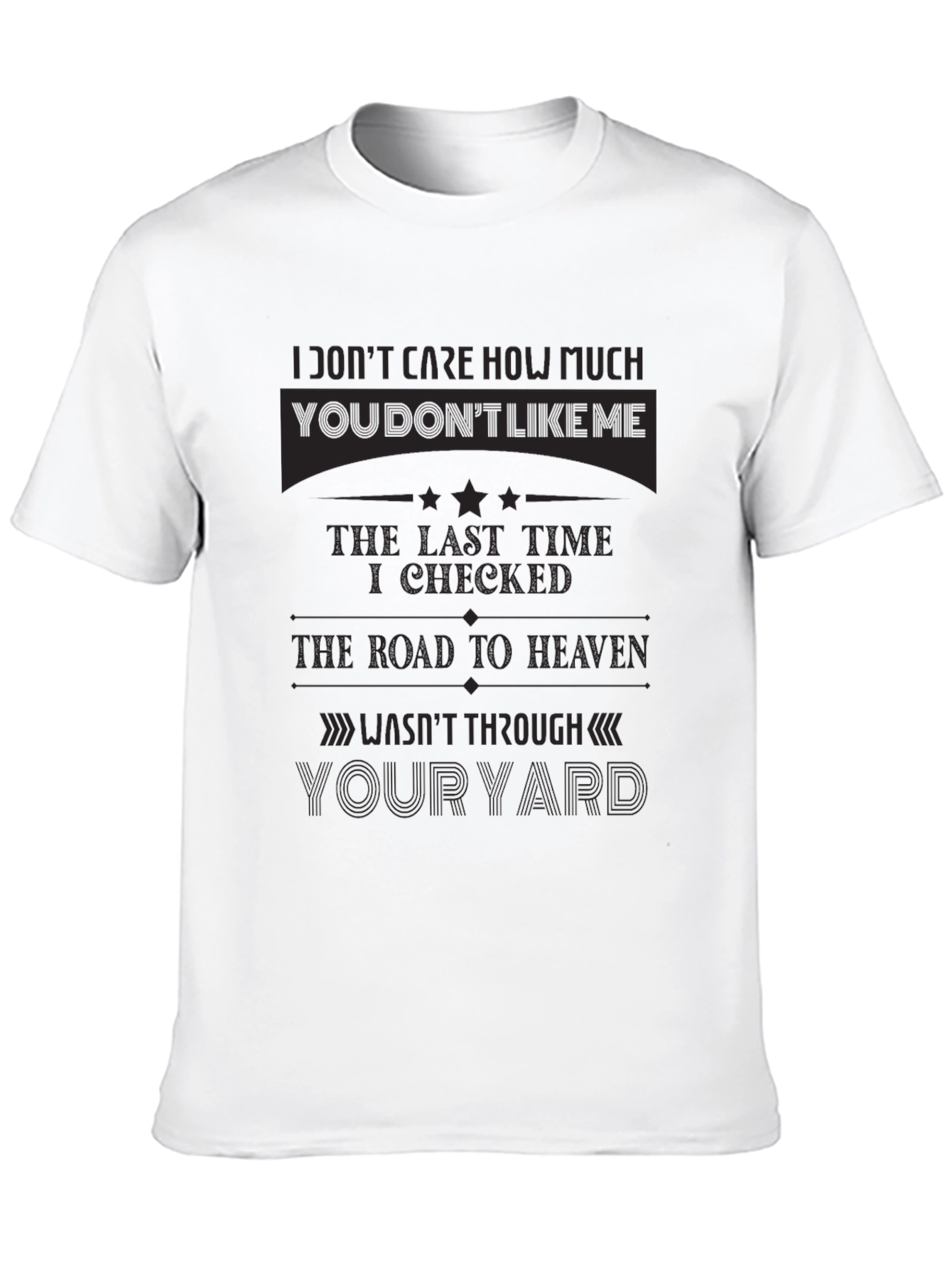 Black Sarcastic Humor Black T-Shirt - Road to Heaven Graphic Tee view 10