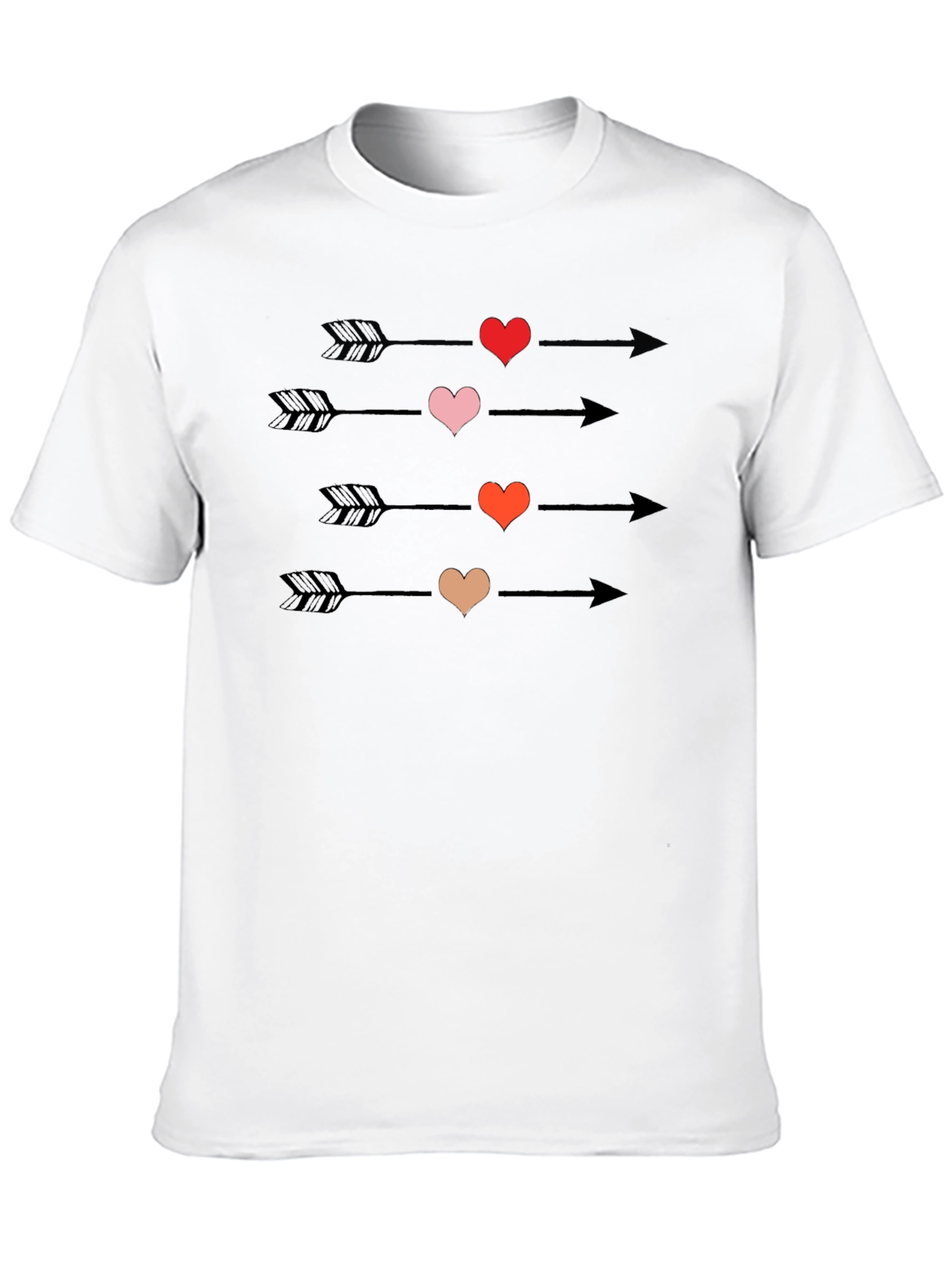 Black Heart Arrow T-Shirt - Romantic Graphic Tee view 10