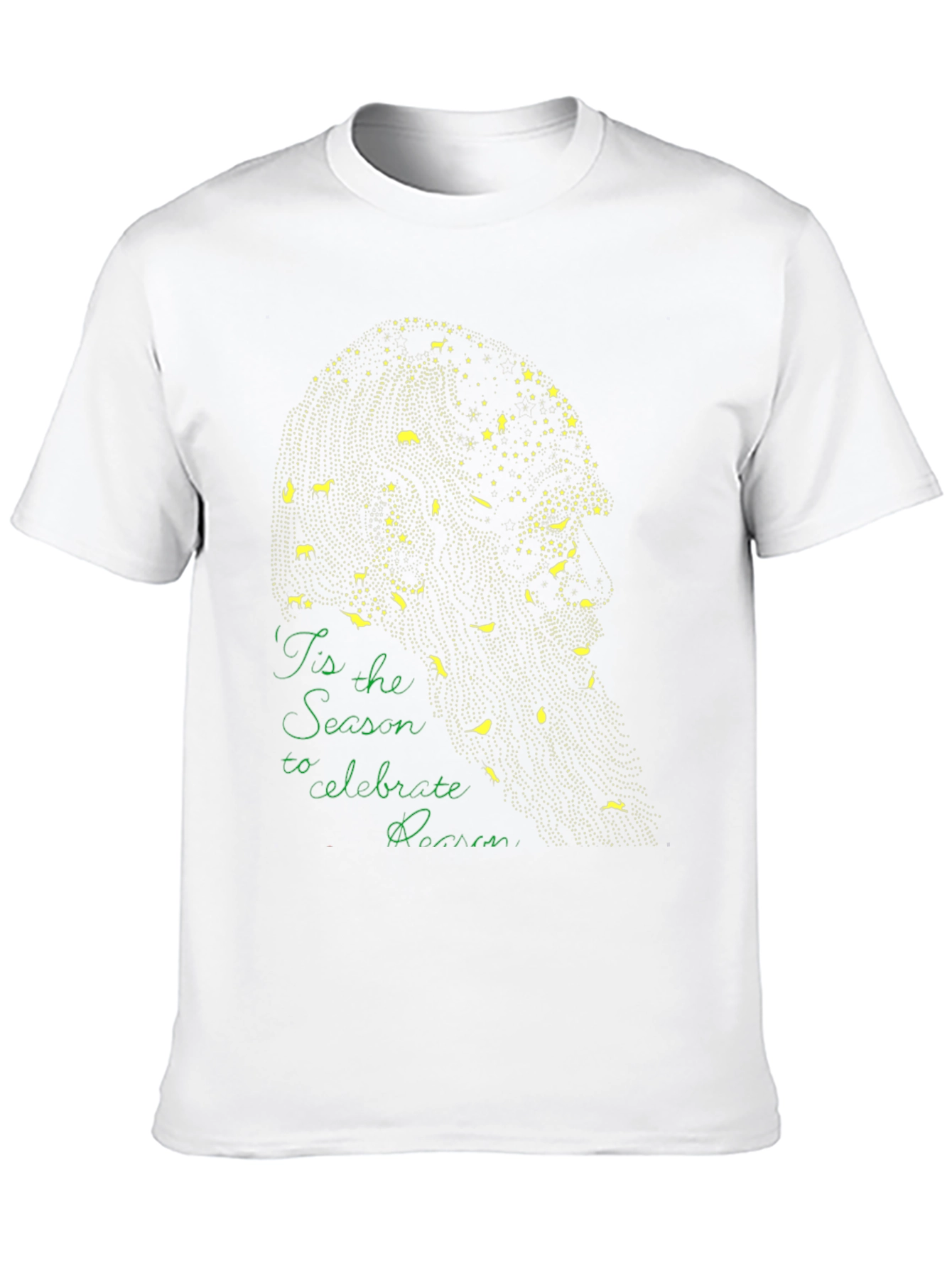 Black Festive Season Portrait T-Shirt - Black view 10