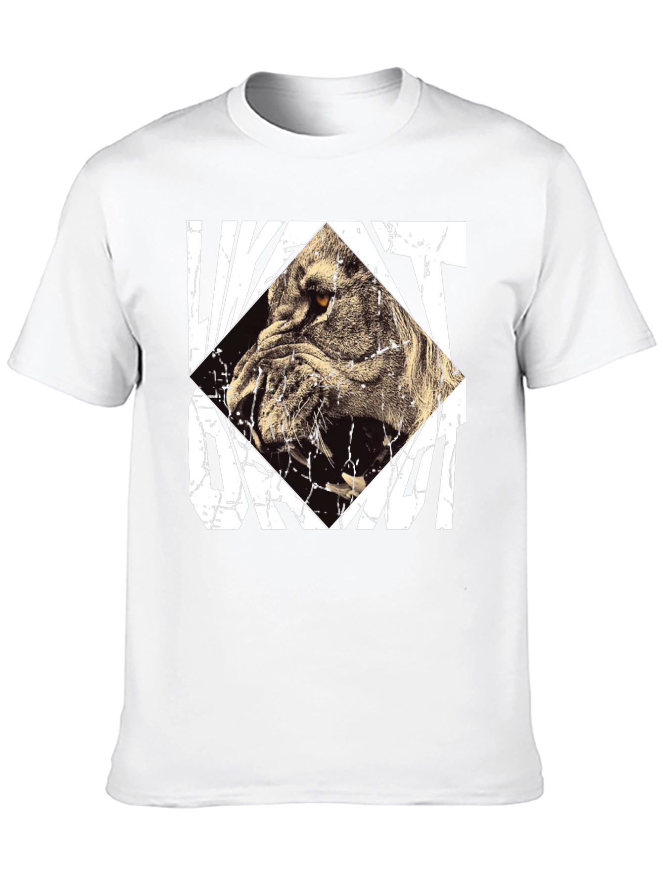 Black Lion Graphic Print Black T-Shirt view 10