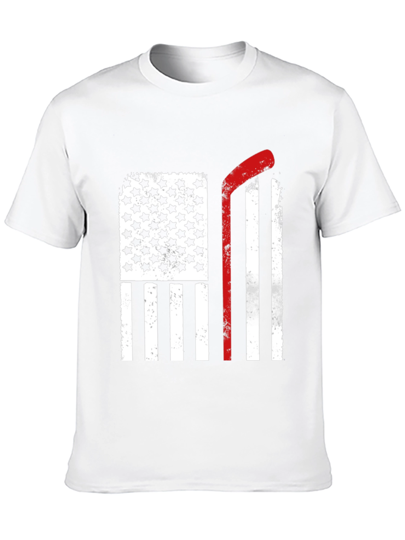 Black USA Hockey Stick Flag T-Shirt view 10