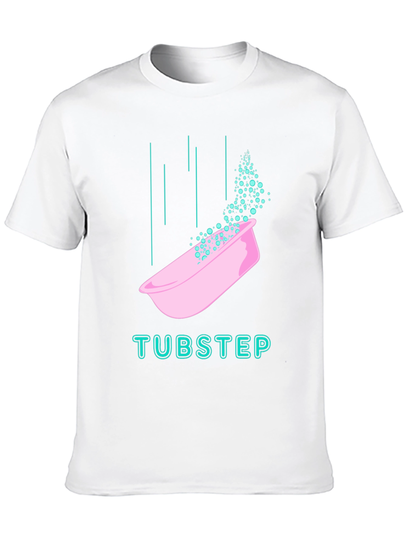 Black Tubstep Graphic Tee - Black Cotton Blend T-Shirt view 10
