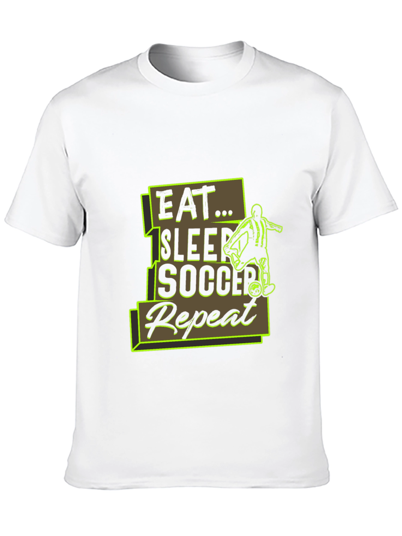 Eat Sleep Soccer Repeat Black Graphic Tee - 10