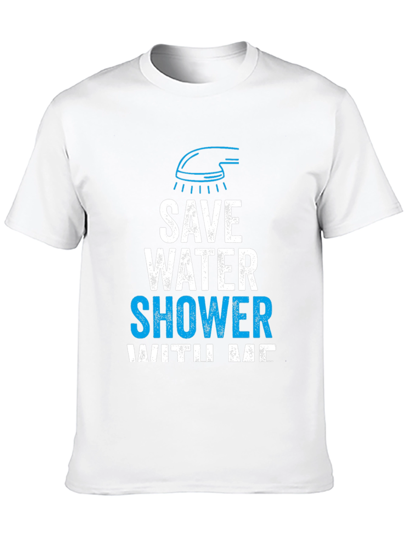 Black Save Water Shower With Me Graphic Tee view 10